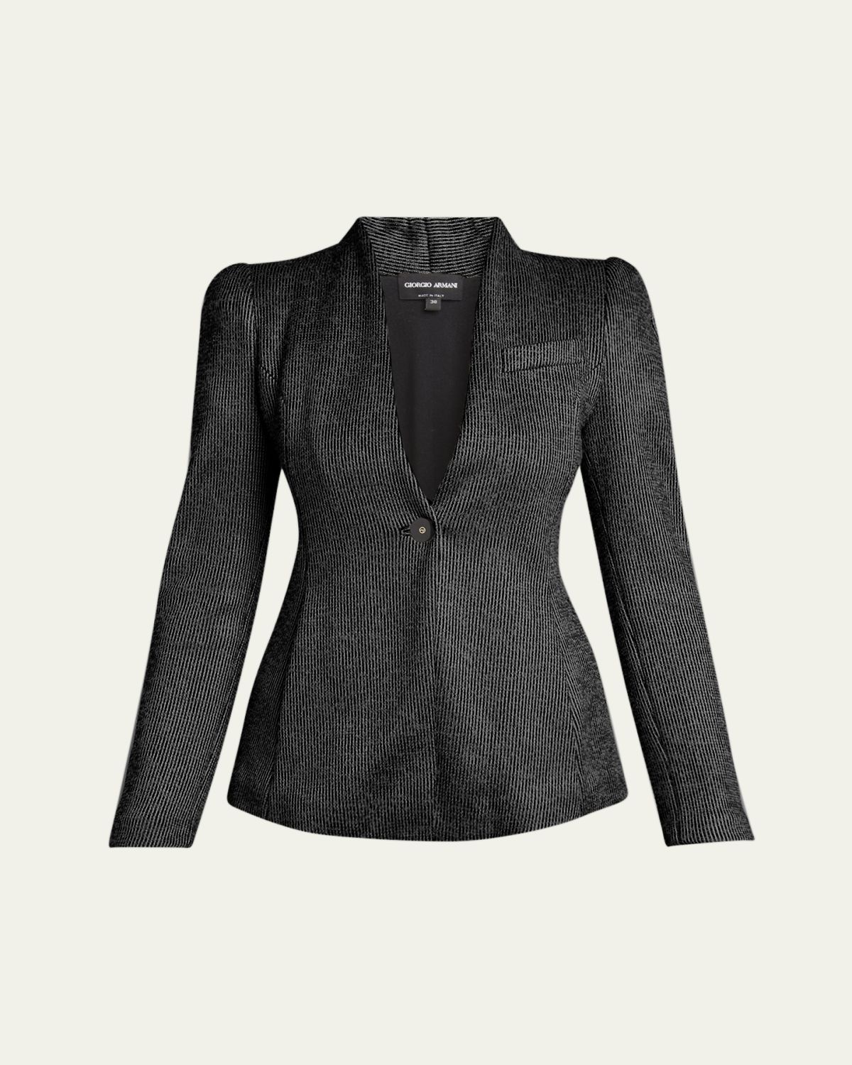 Giorgio Armani Textured Jersey Jacquard Single-Breasted Blazer | Thumbnail 6 Giorgio Armani Textured Jersey Jacquard Single-Breasted Blazer | Thumbnail 6