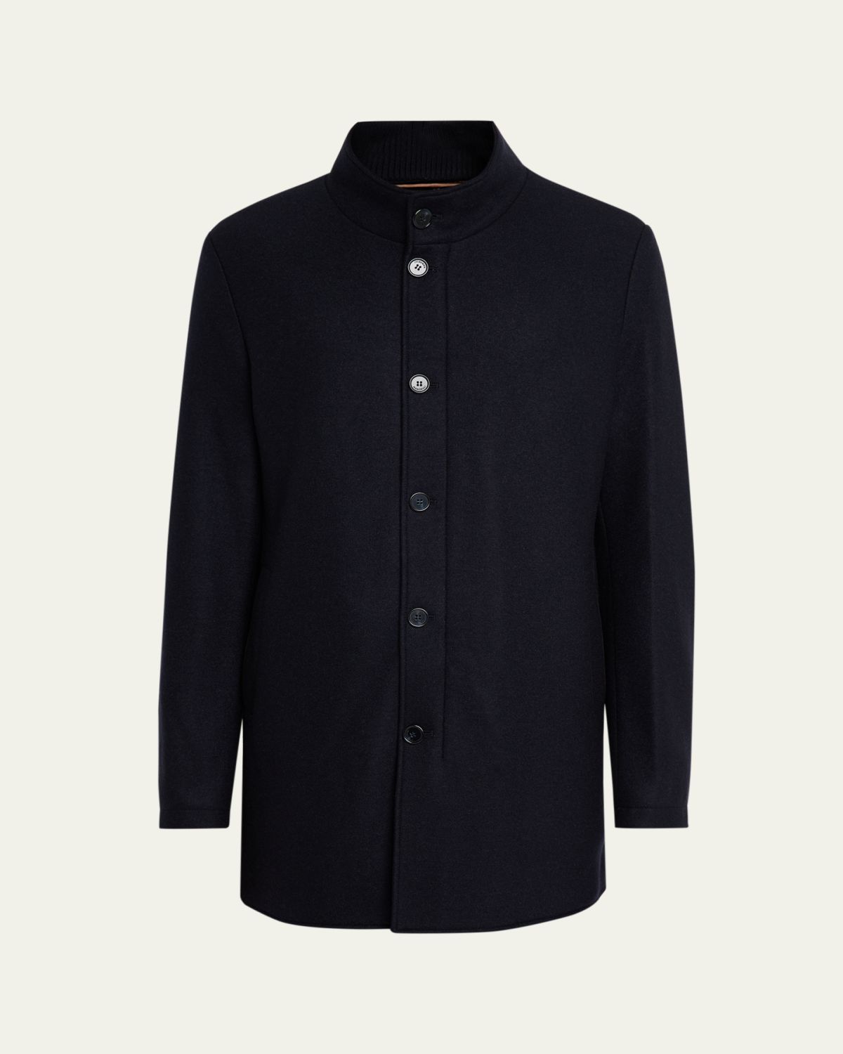 Mandelli Men's Cashmere Jersey Car Coat