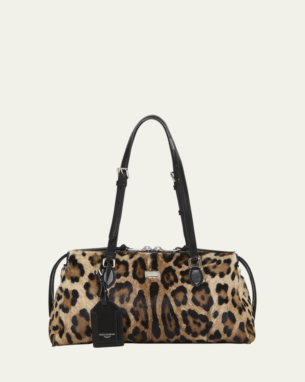 Dolce & Gabbana Vittoria Cheetah-Print Pony Hair Shoulder Bag