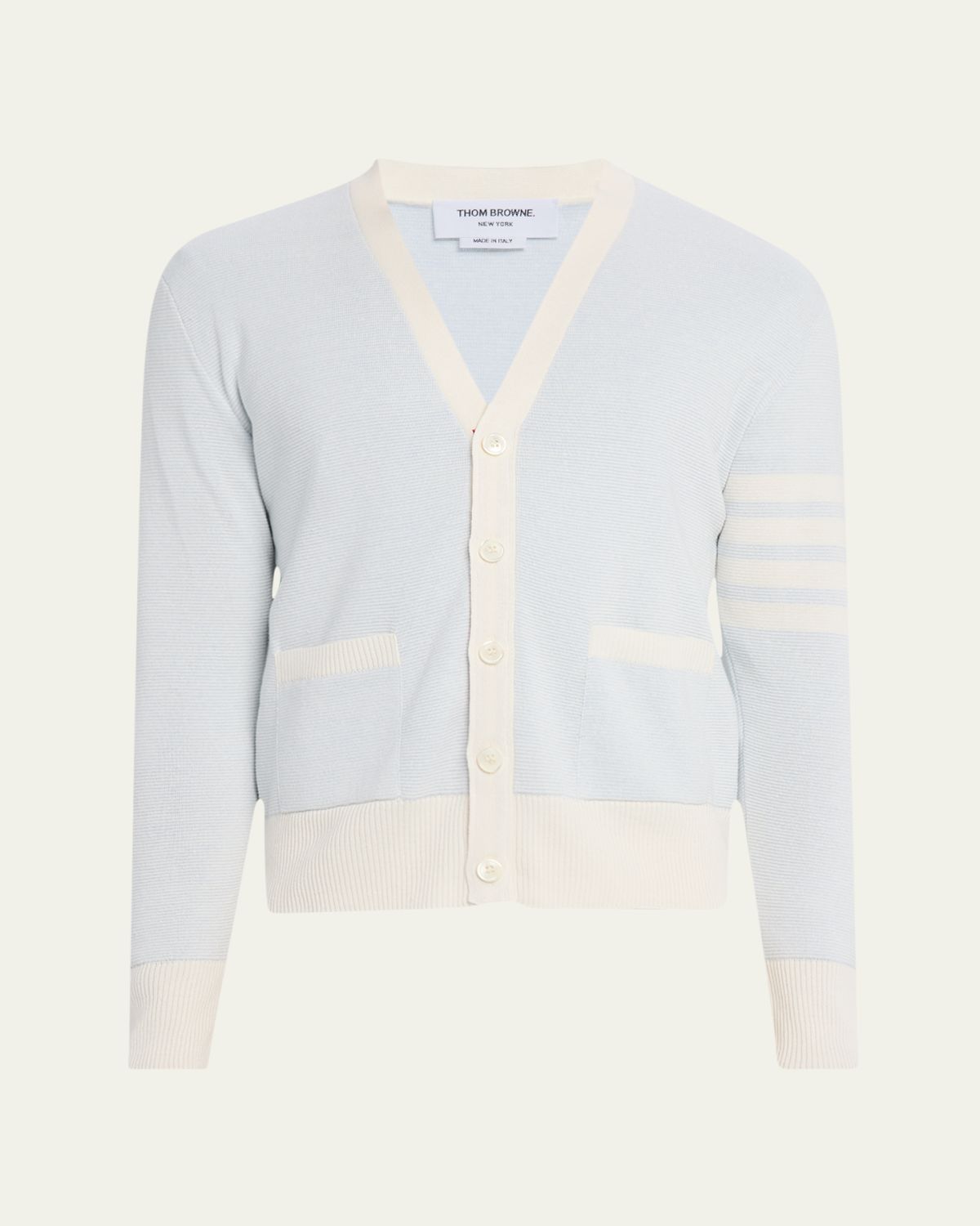 Thom Browne Men's Sleeve-Stripe Knit Cardigan