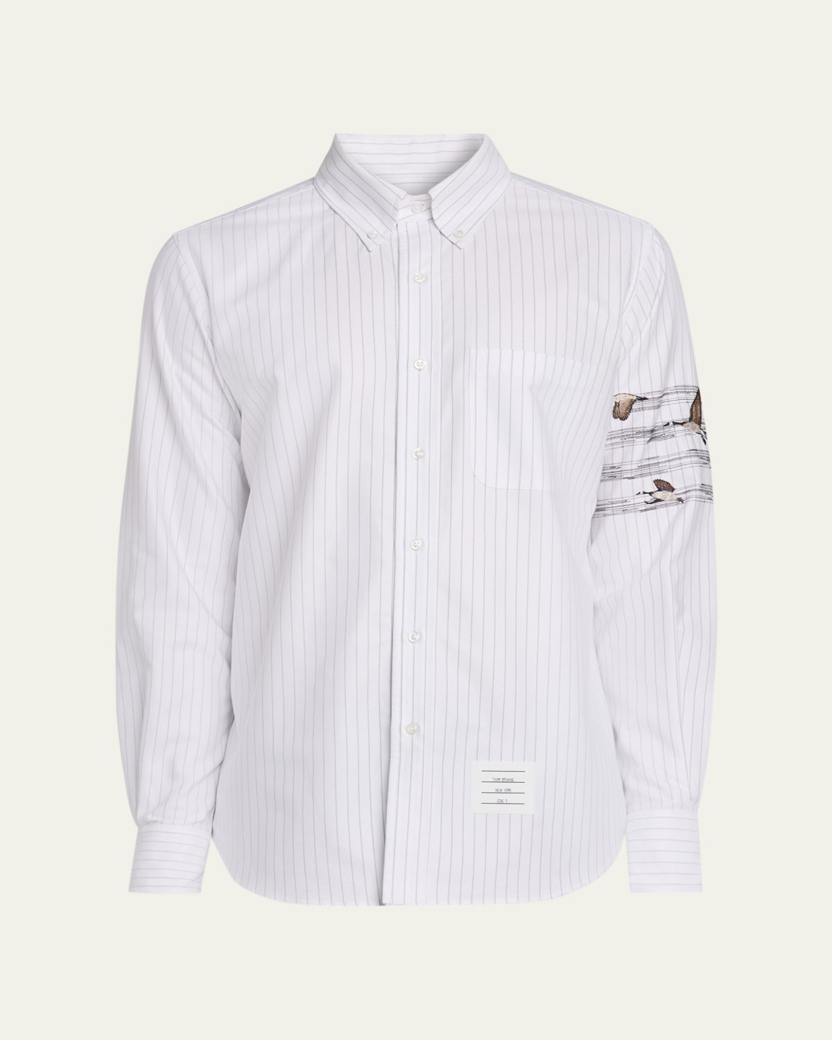 Thom Browne Men's 4-Bar Pinstripe Oxford Sport Shirt