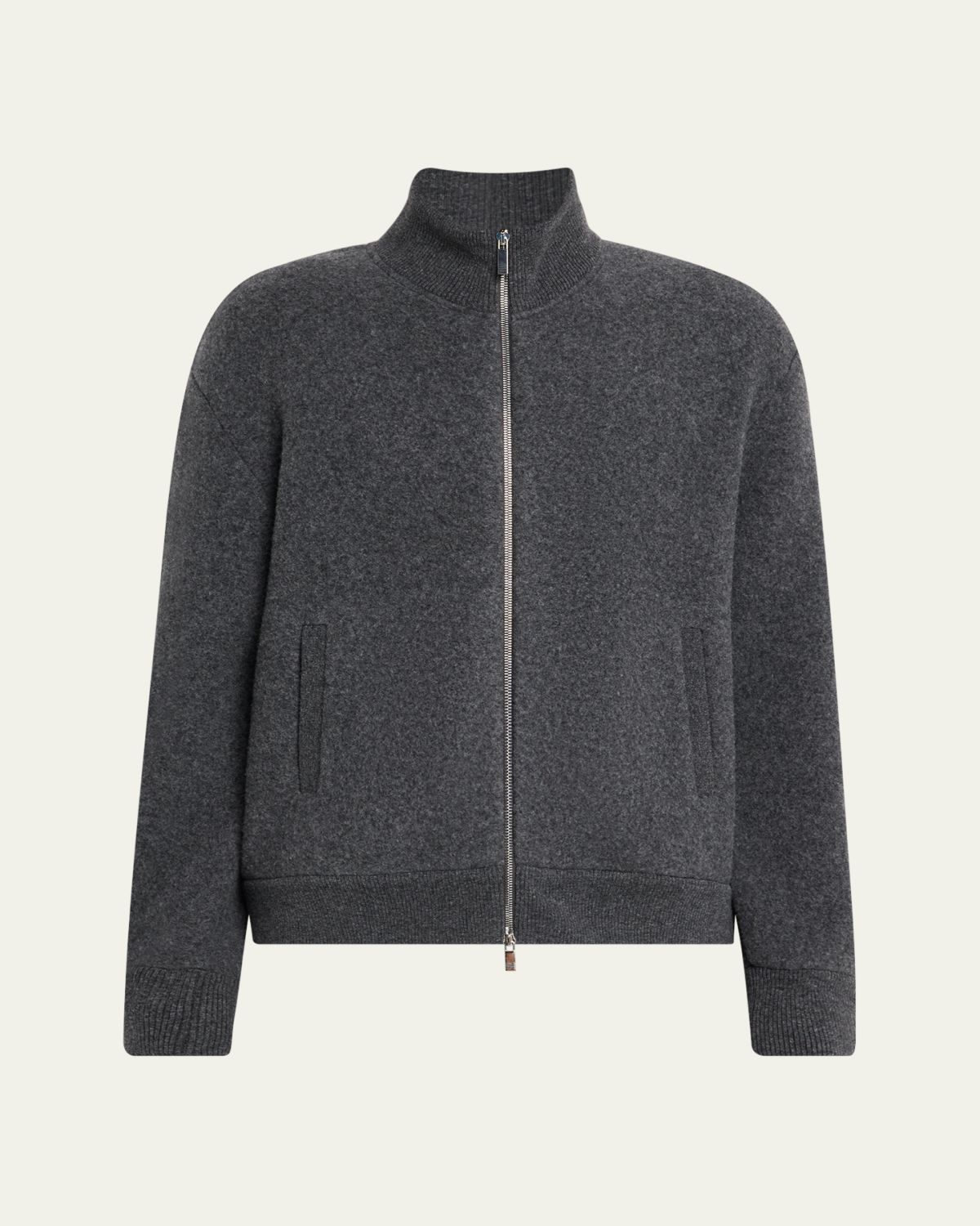 Thom Browne Men's Wool Fleece Full-Zip Bomber Jacket