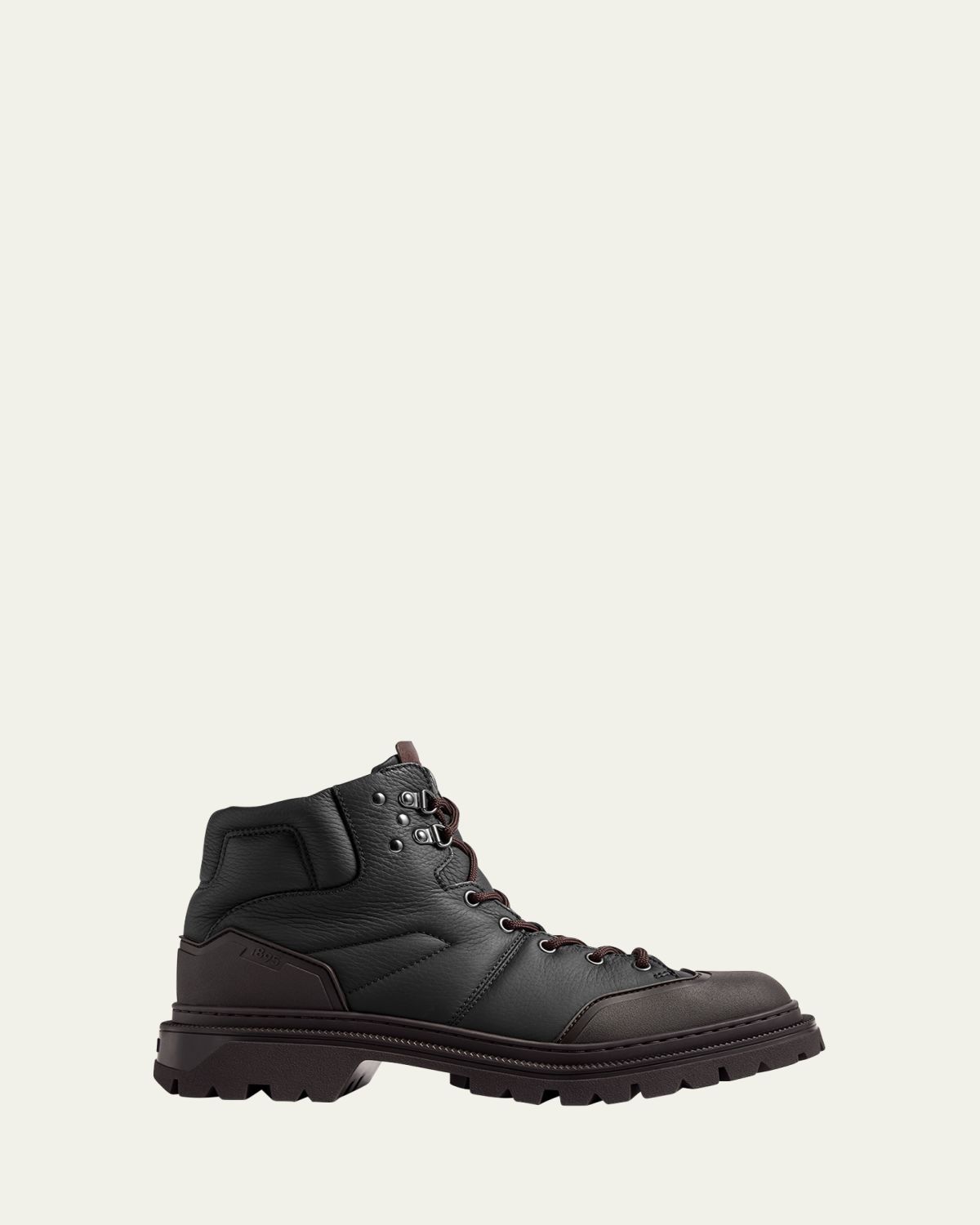Berluti Men's Brunico Deerskin Lug-Sole Lace-Up Boots