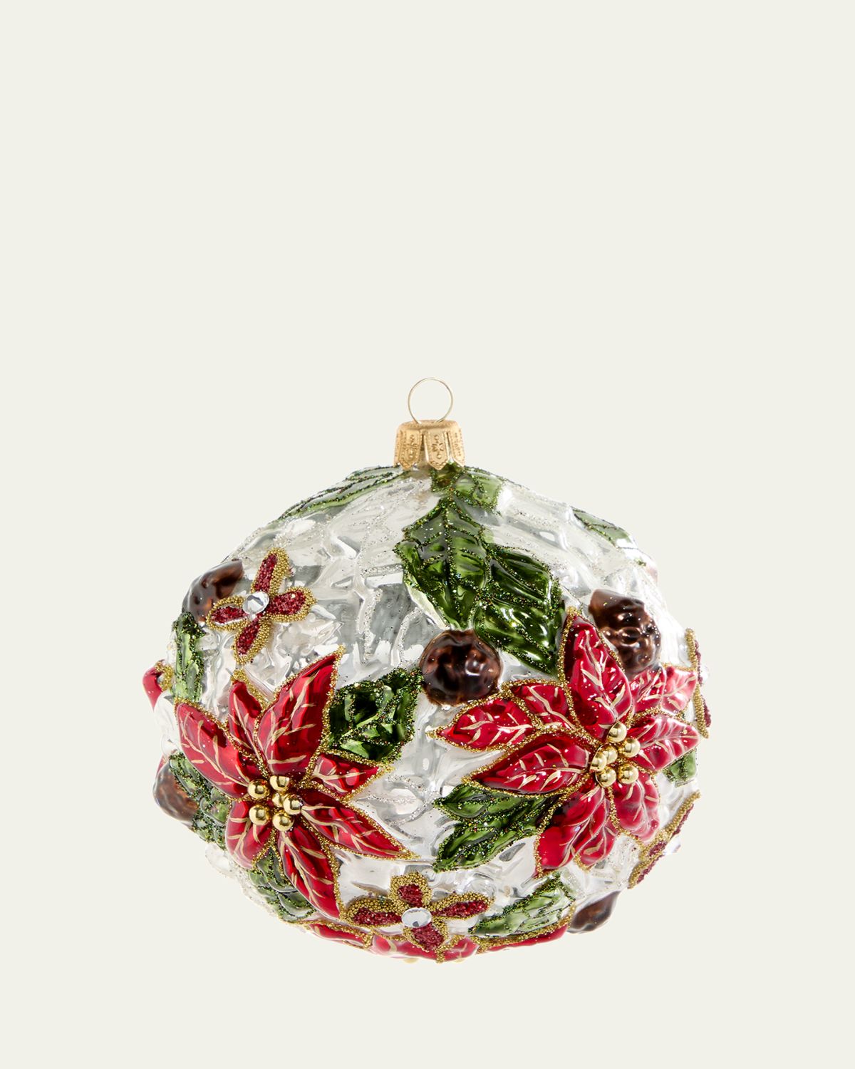 Bergdorf Goodman Poinsettia Ball Ornament