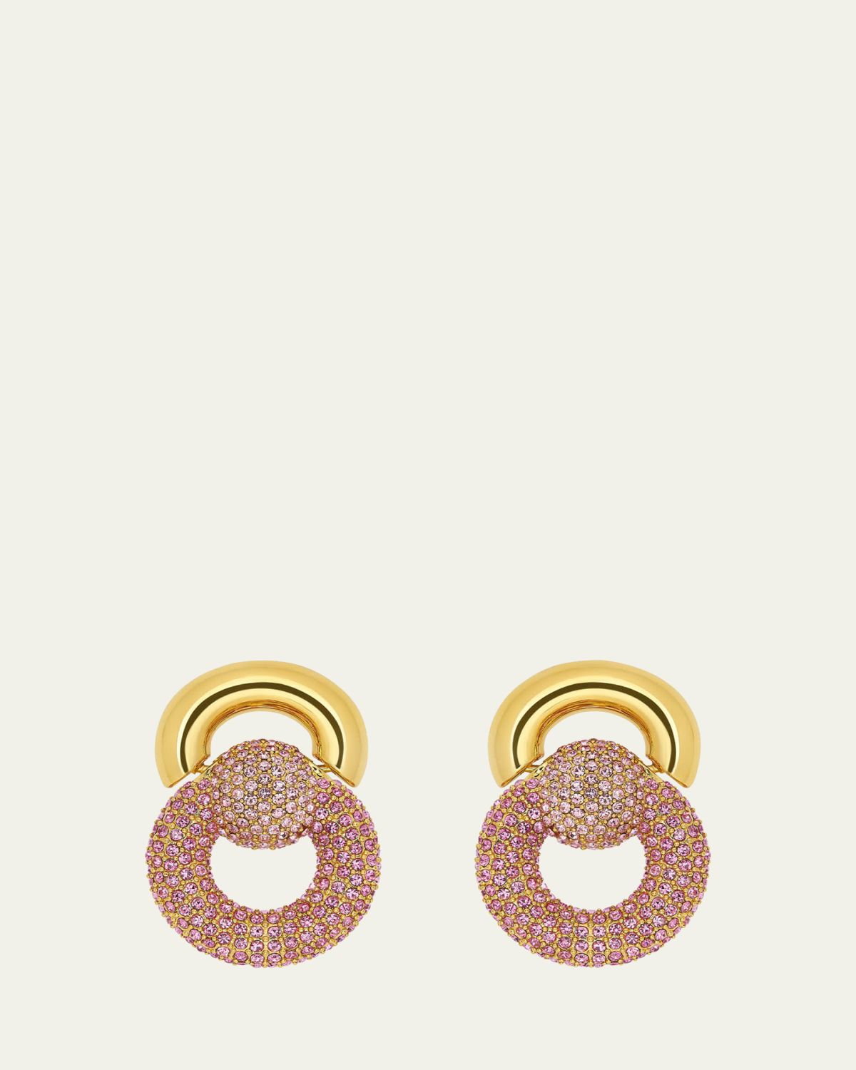 Oscar de la Renta Rhinestone Drop Earrings