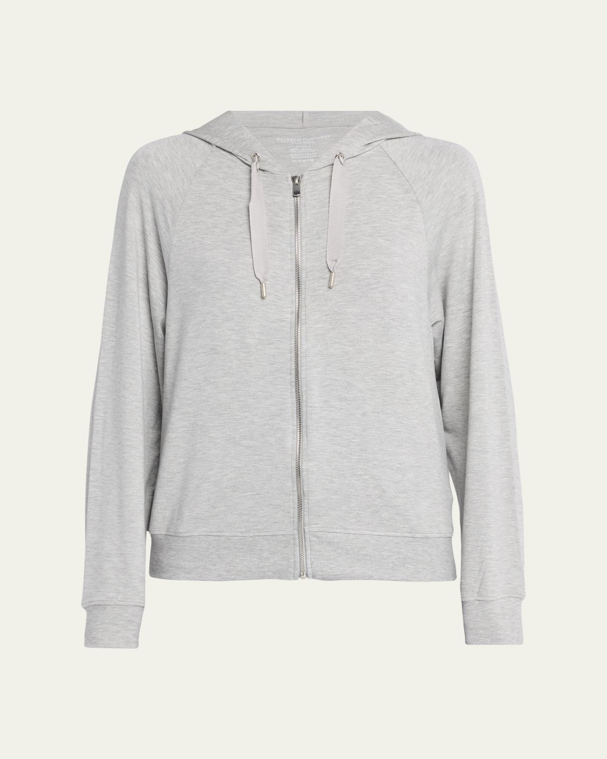 Majestic Filatures French Terry Zip-Front Hoodie