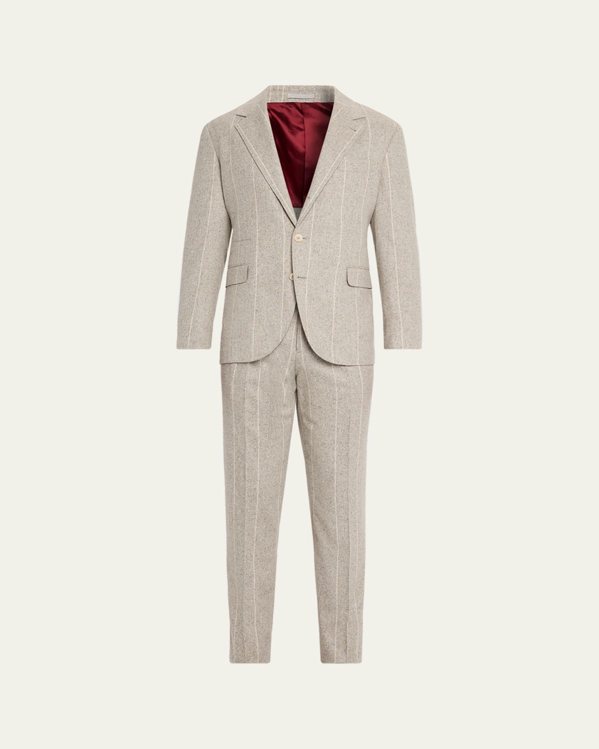 Brunello Cucinelli Men's Donegal Chalk Stripe Two-Piece Suit