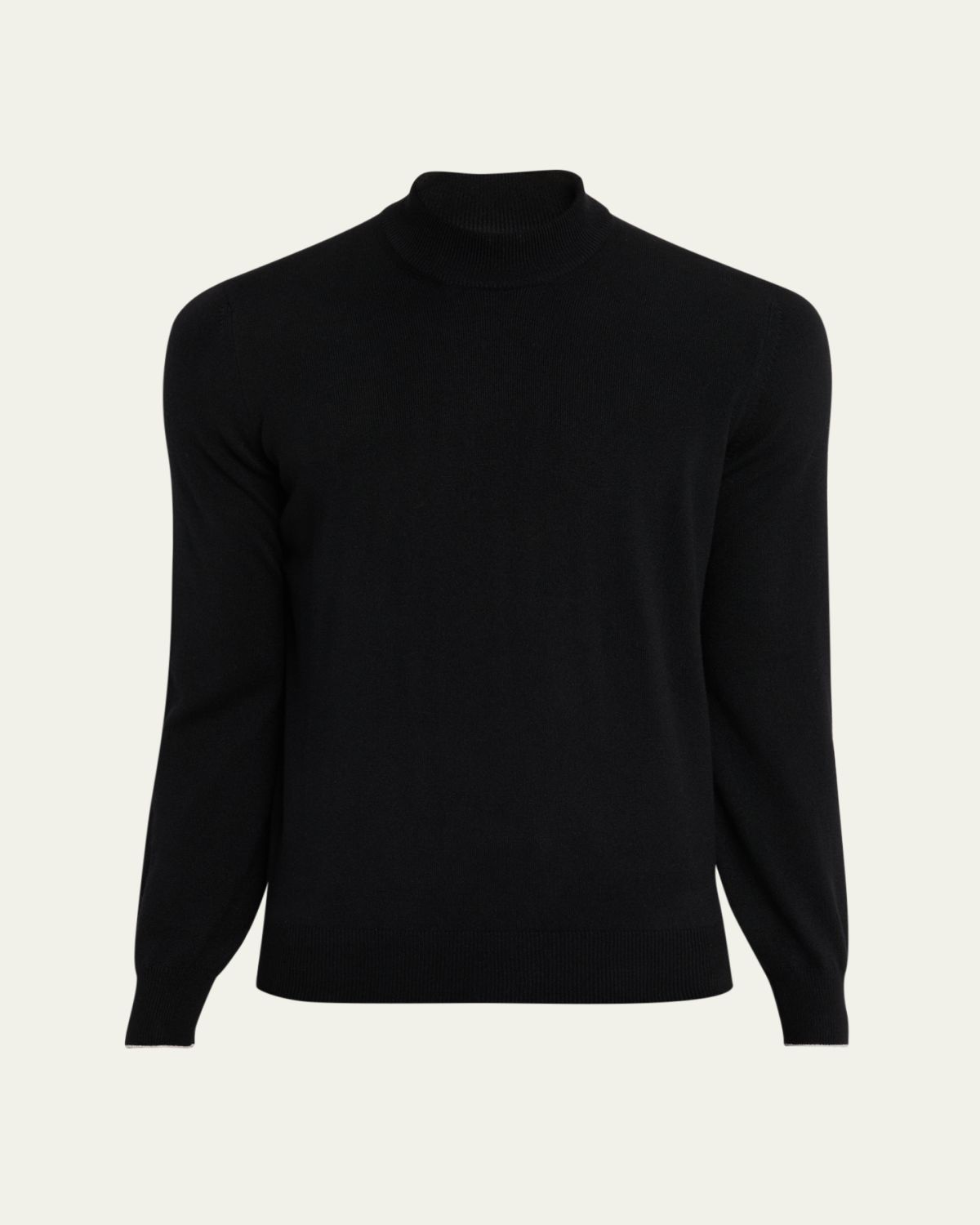 Brunello Cucinelli Men's Exclusive Ribbed Cashmere Mock Neck Sweater