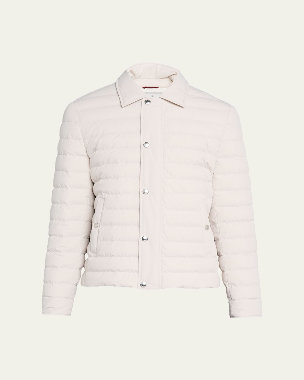 Brunello Cucinelli Men's Snap Front Quilted Milano Jacket | Thumbnail 6 Brunello Cucinelli Men's Snap Front Quilted Milano Jacket | Thumbnail 6