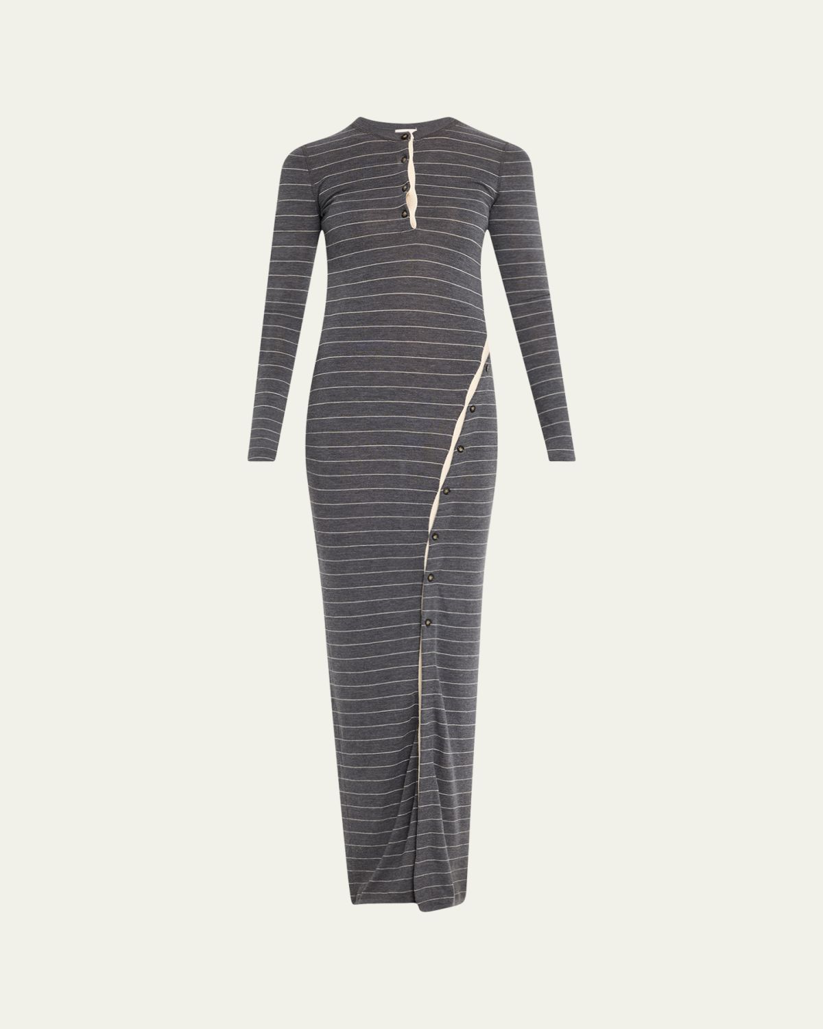 Nanushka Dakoa Buttoned Fine Merino Maxi Dress