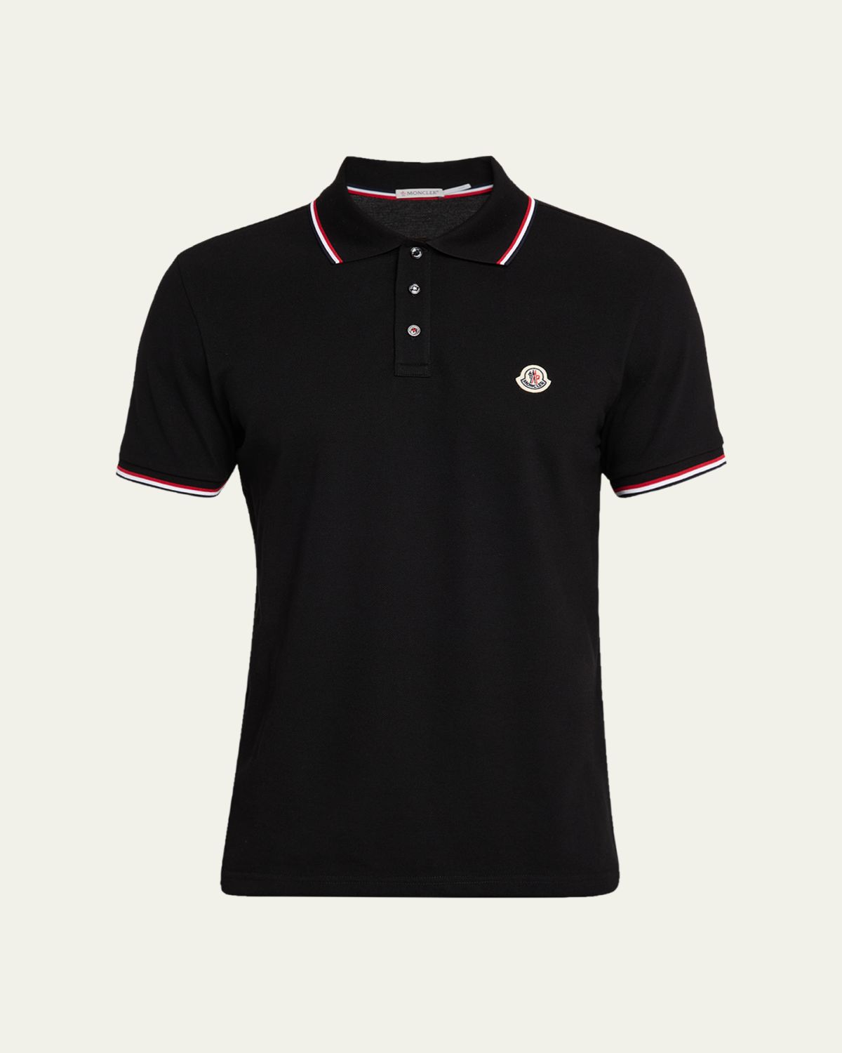 Moncler Men's Short Sleeve Polo with Contrast Sleeves | Thumbnail 6 Moncler Men's Short Sleeve Polo with Contrast Sleeves | Thumbnail 6