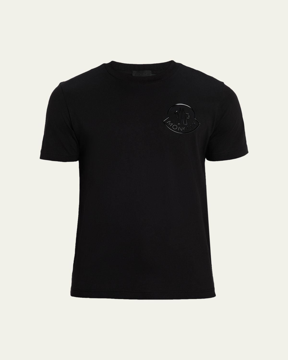 Moncler Men's Glossy Logo Crewneck T-Shirt | Thumbnail 6 Moncler Men's Glossy Logo Crewneck T-Shirt | Thumbnail 6