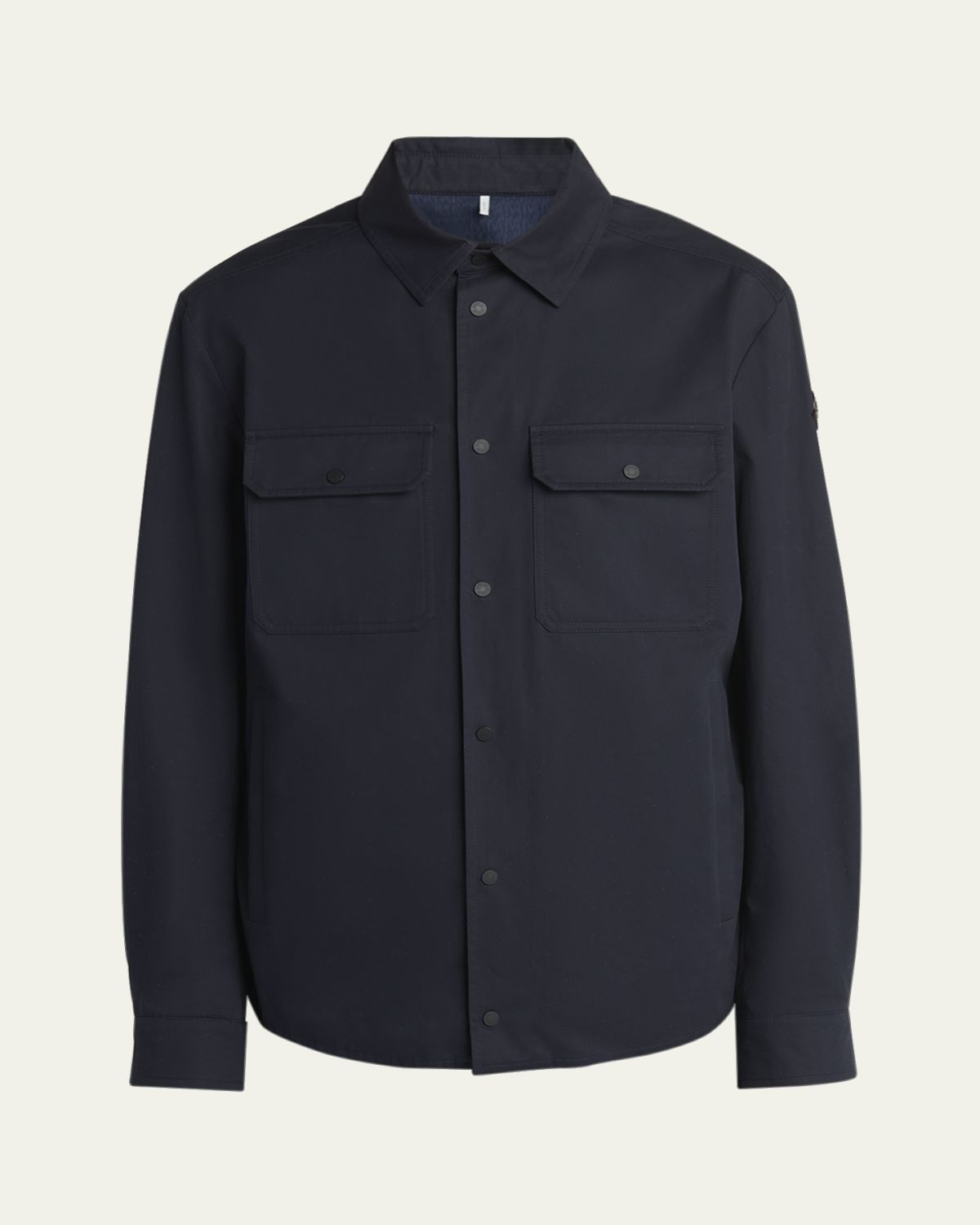 Moncler Men's Gabardine Snap-Front Overshirt | Thumbnail 6 Moncler Men's Gabardine Snap-Front Overshirt | Thumbnail 6
