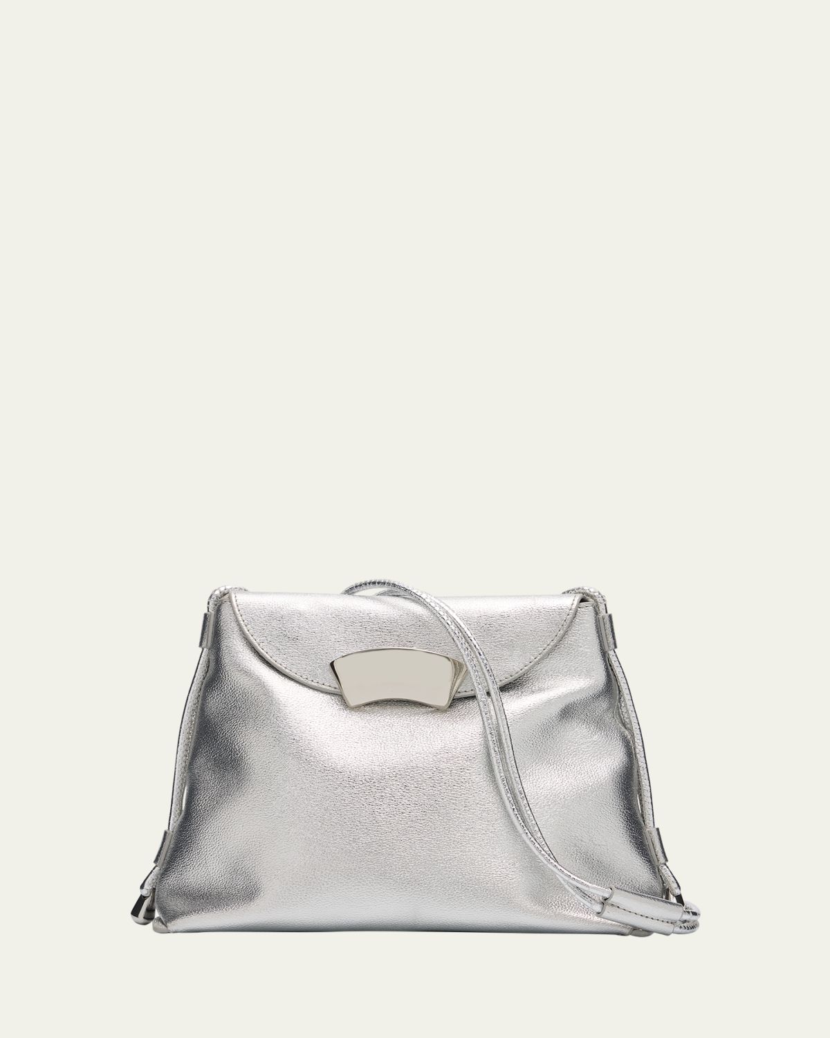 3.1 Phillip Lim ID Petite Soft Metallic Leather Shoulder Bag
