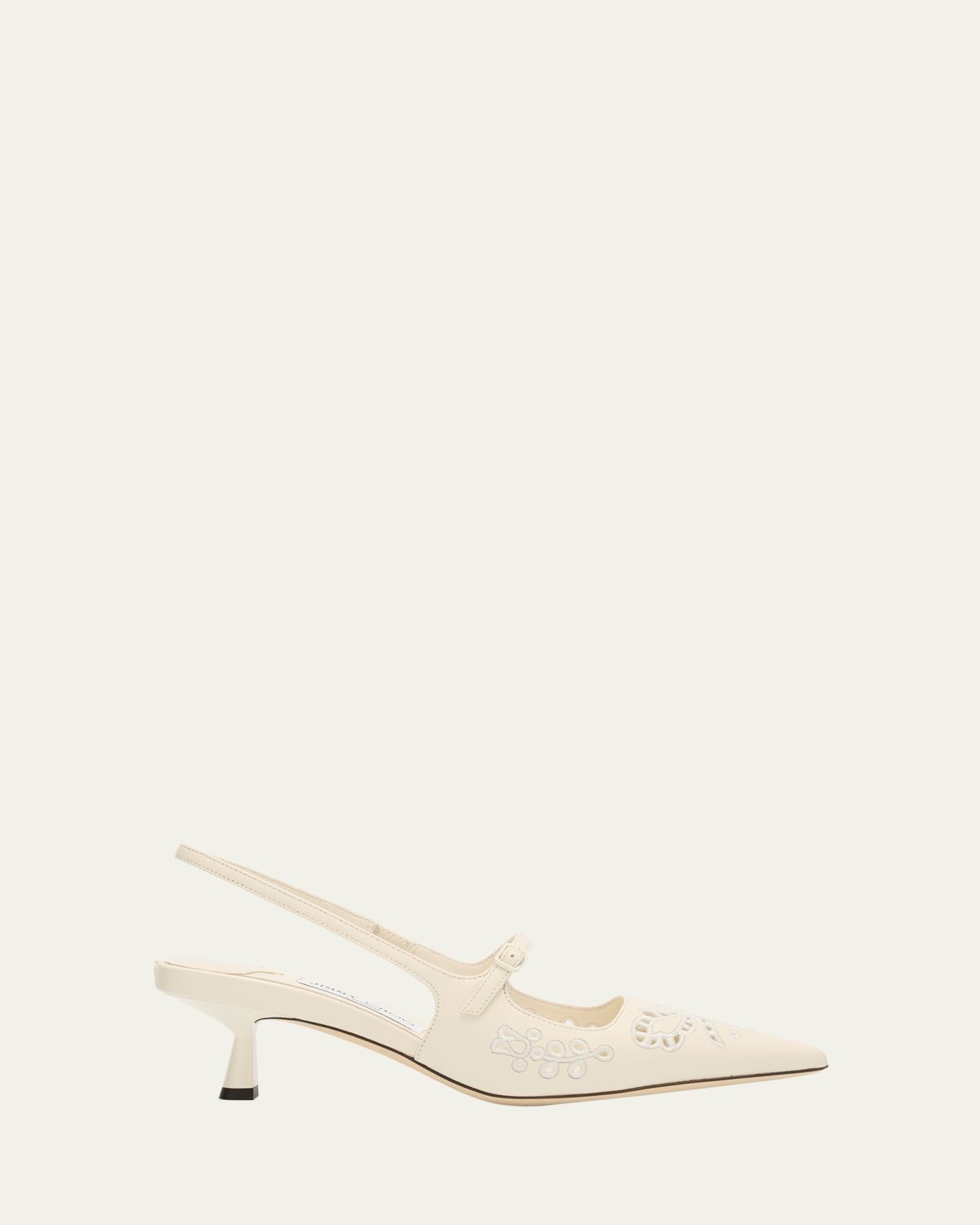 Jimmy Choo Didi 45 Leather Embroidered Slingback Pumps