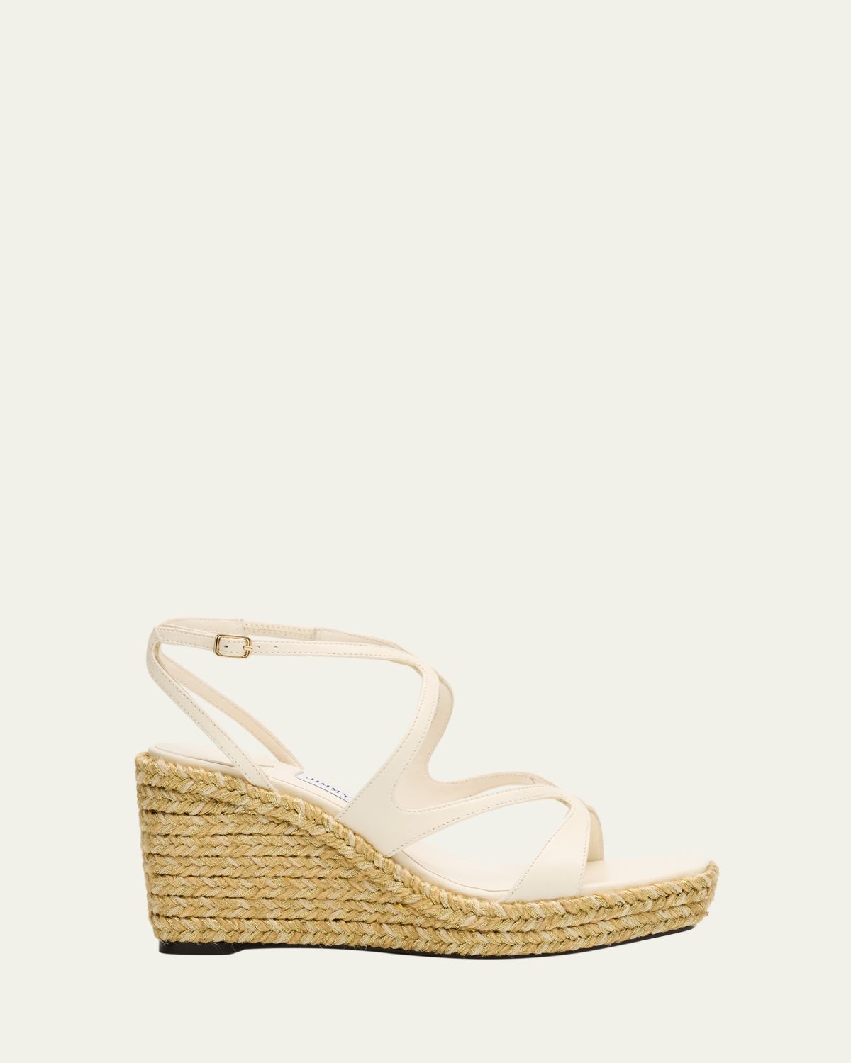 Jimmy Choo Ayla 85 Leather Wedge Sandals