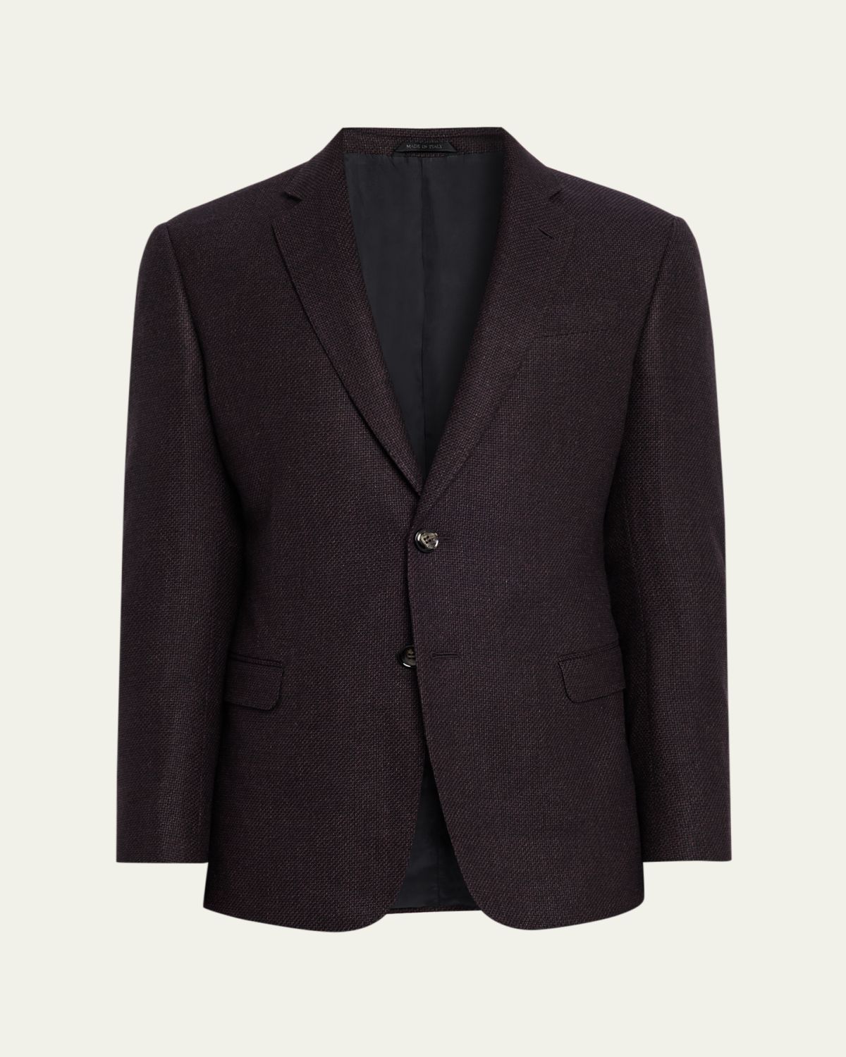 Giorgio Armani Men's Micro Grid Textured Blend Sport Coat | Thumbnail 6 Giorgio Armani Men's Micro Grid Textured Blend Sport Coat | Thumbnail 6
