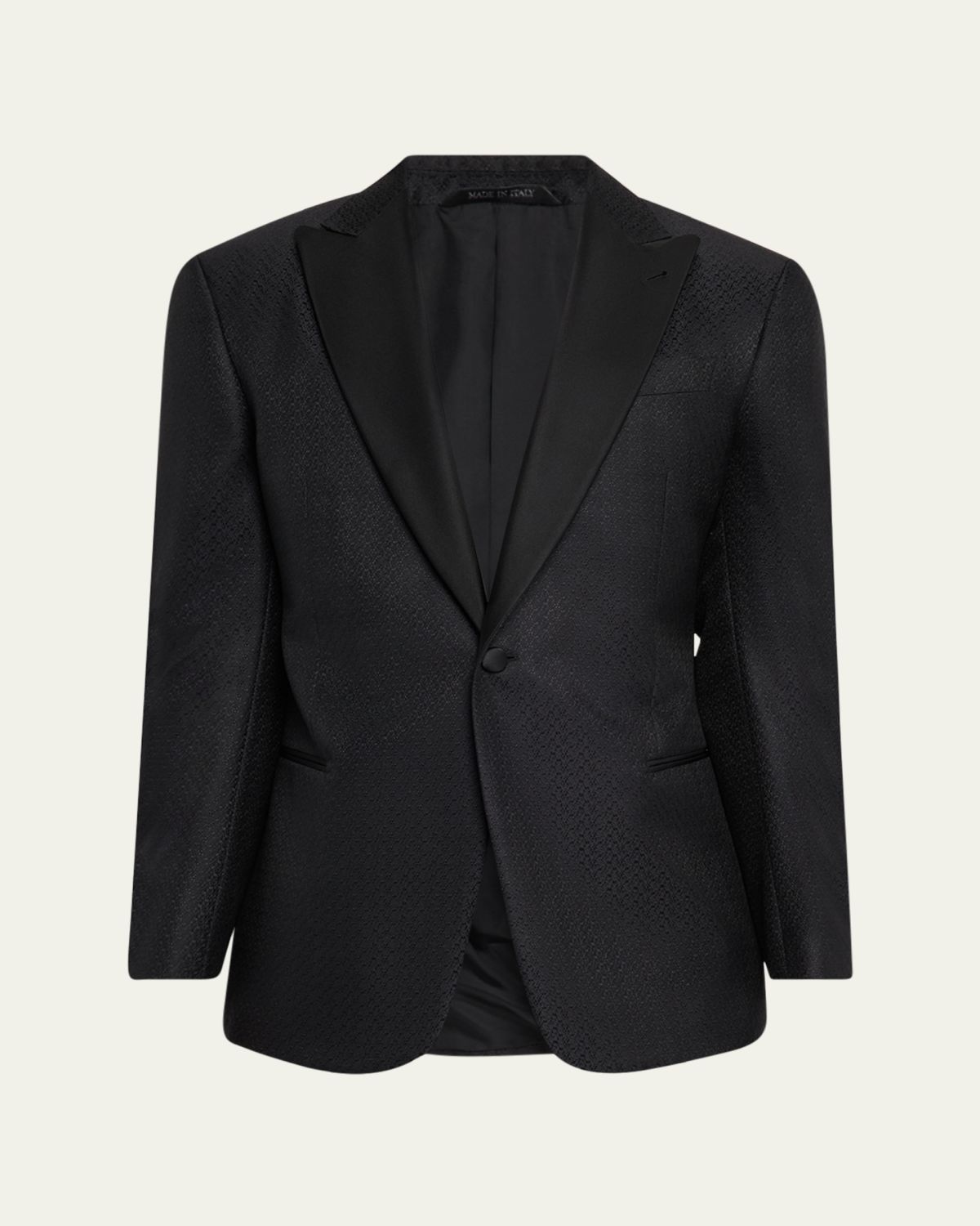 Giorgio Armani Men's Honeycomb Satin Peak Lapel Dinner Jacket | Thumbnail 6