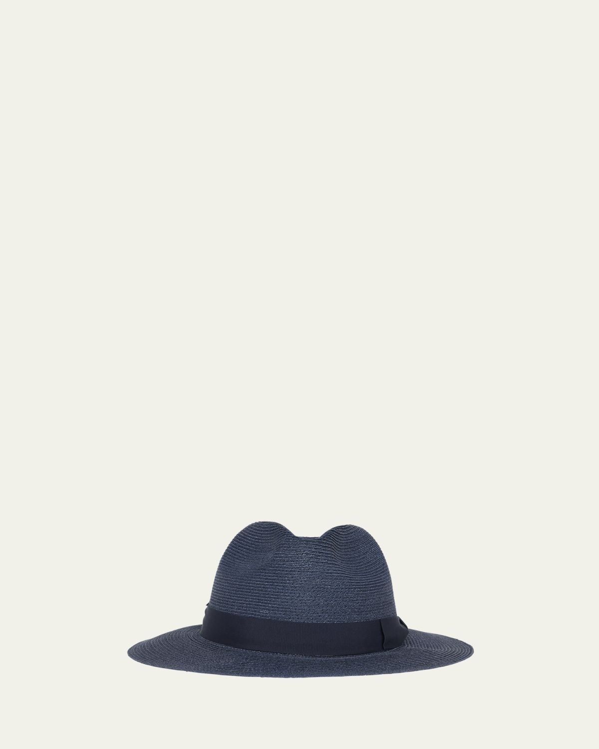 Giorgio Armani Men's Jute Ribbon-Band Fedora Hat