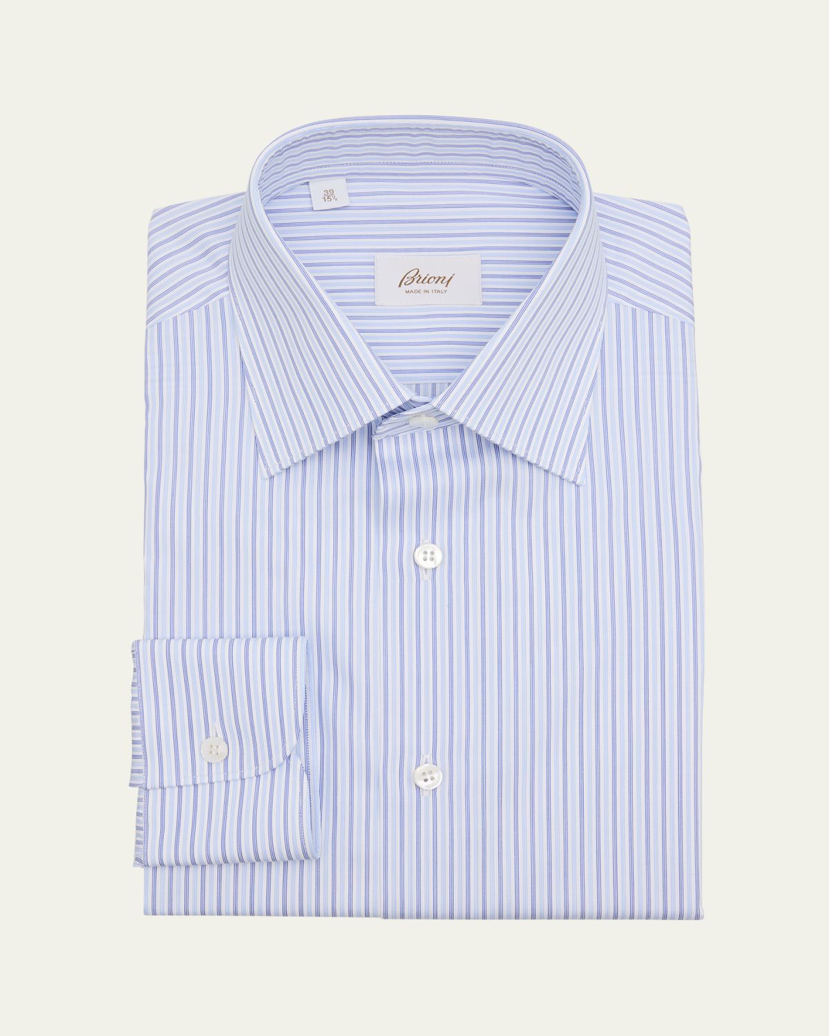 Brioni Men's Cotton Multi-Stripe Dress Shirt