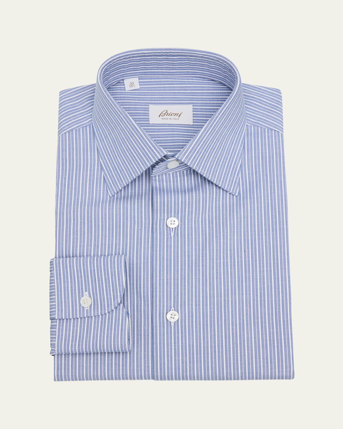 Brioni Men's Cotton Multi-Stripe Dress Shirt