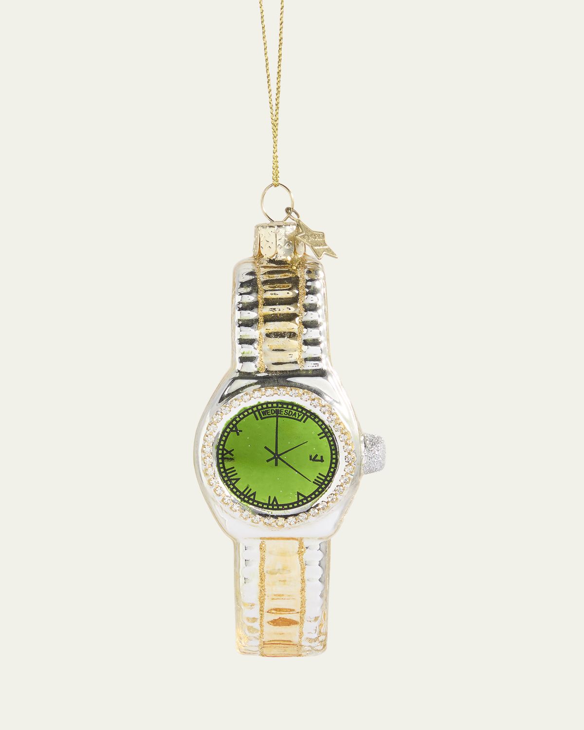 Vondels Silver & Gold Watch Christmas Ornament