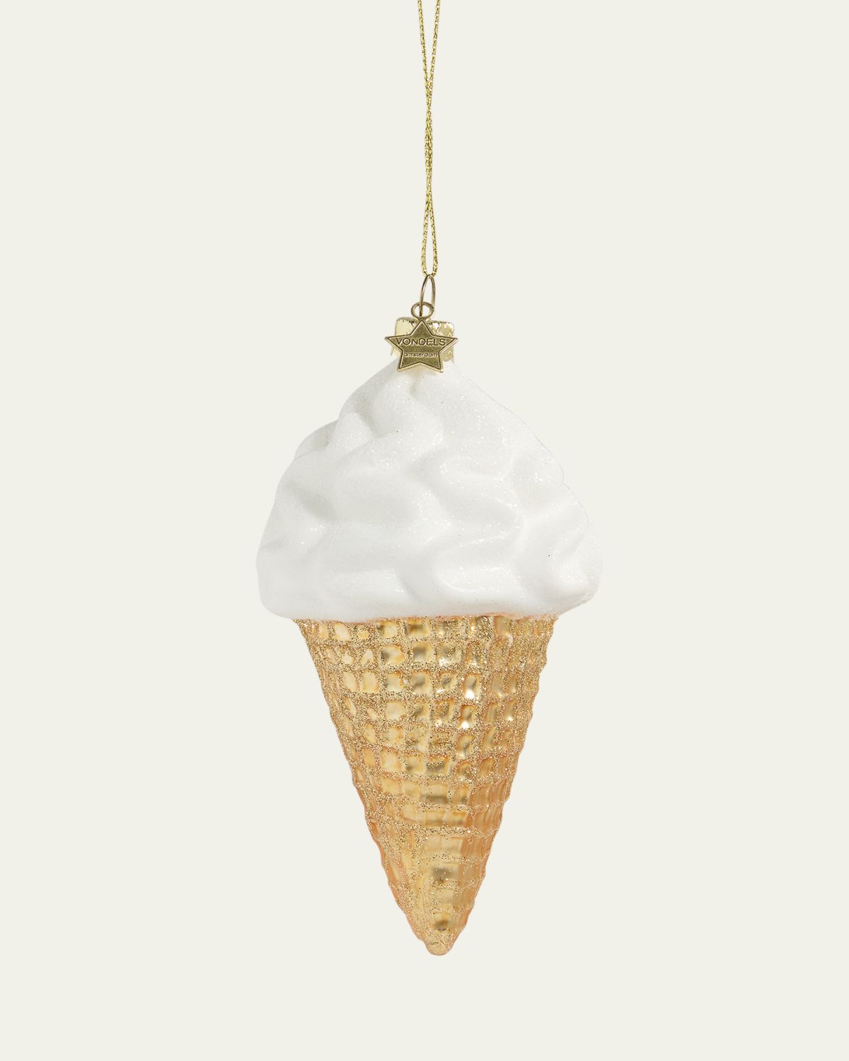 Vondels Soft Ice Cream Cone Christmas Ornament