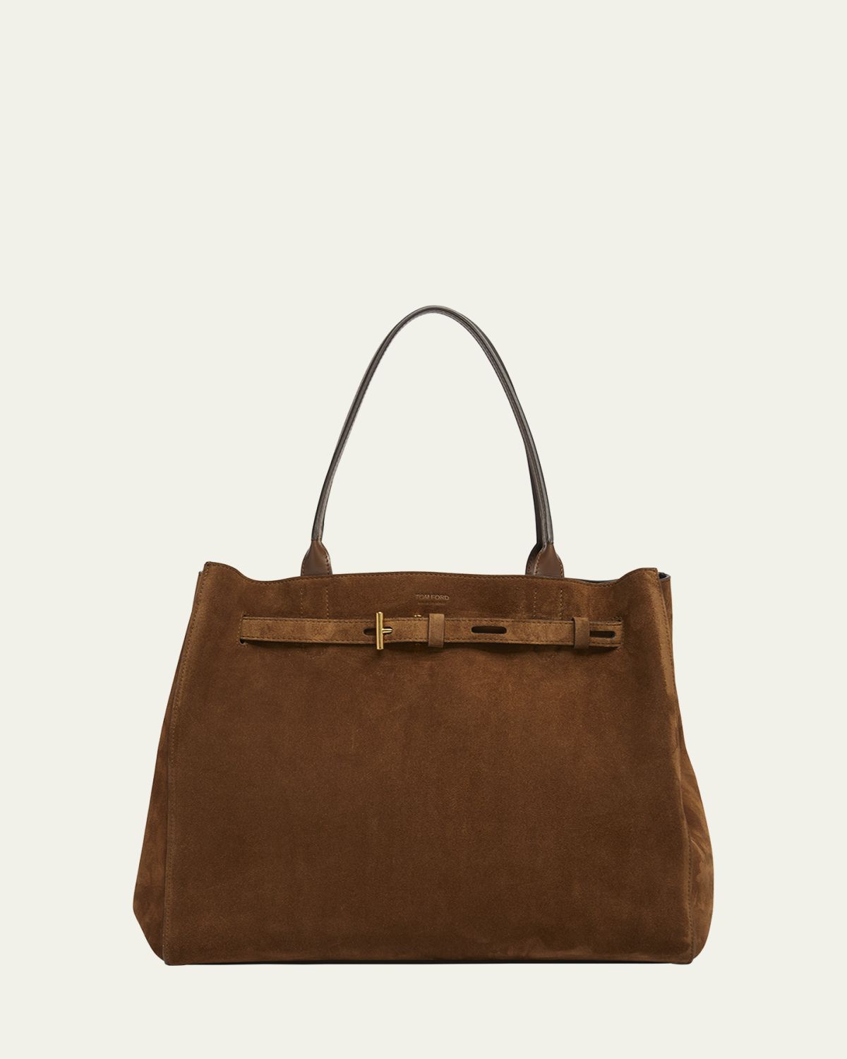 TOM FORD Audrey Large Tote Bag in Calfskin Suede | Thumbnail 6
