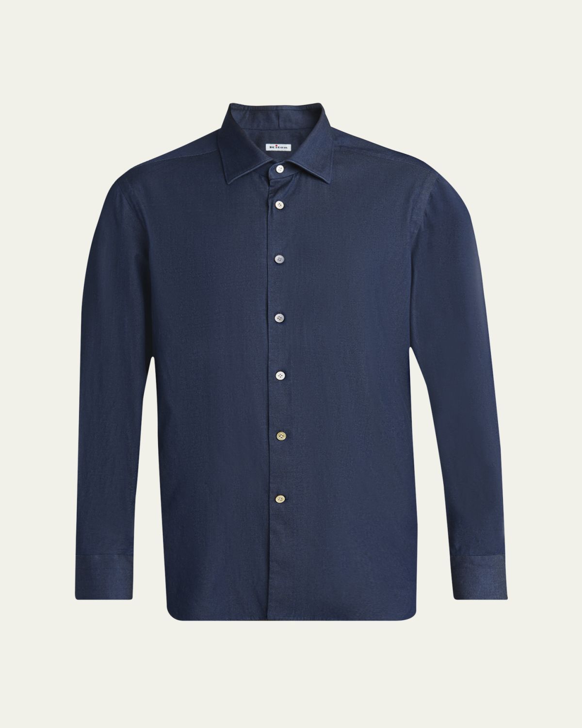 Kiton Men's Chambray Classic Fit Button-Down Shirt