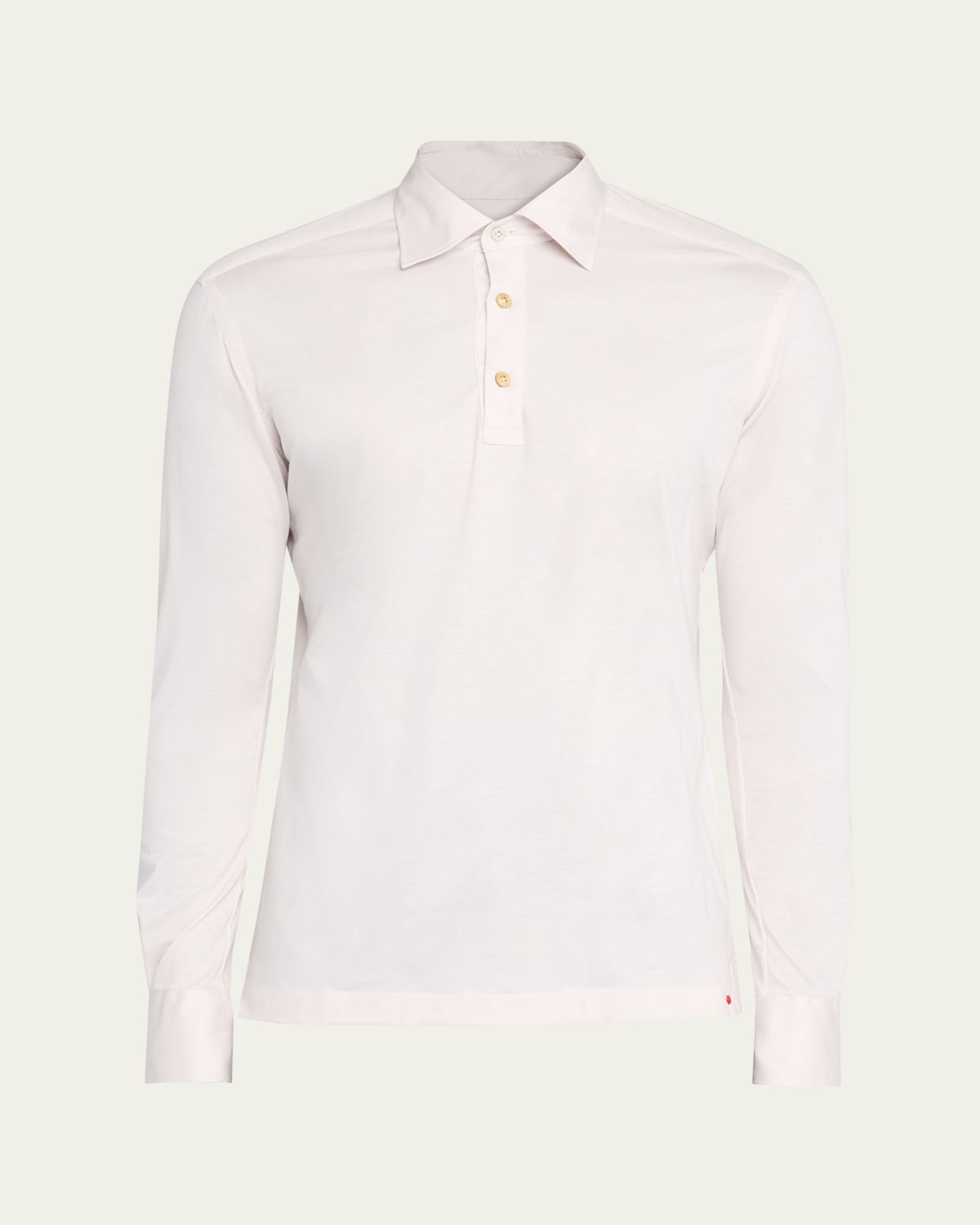 Kiton Men's Positano Jersey Long-Sleeve Polo Shirt