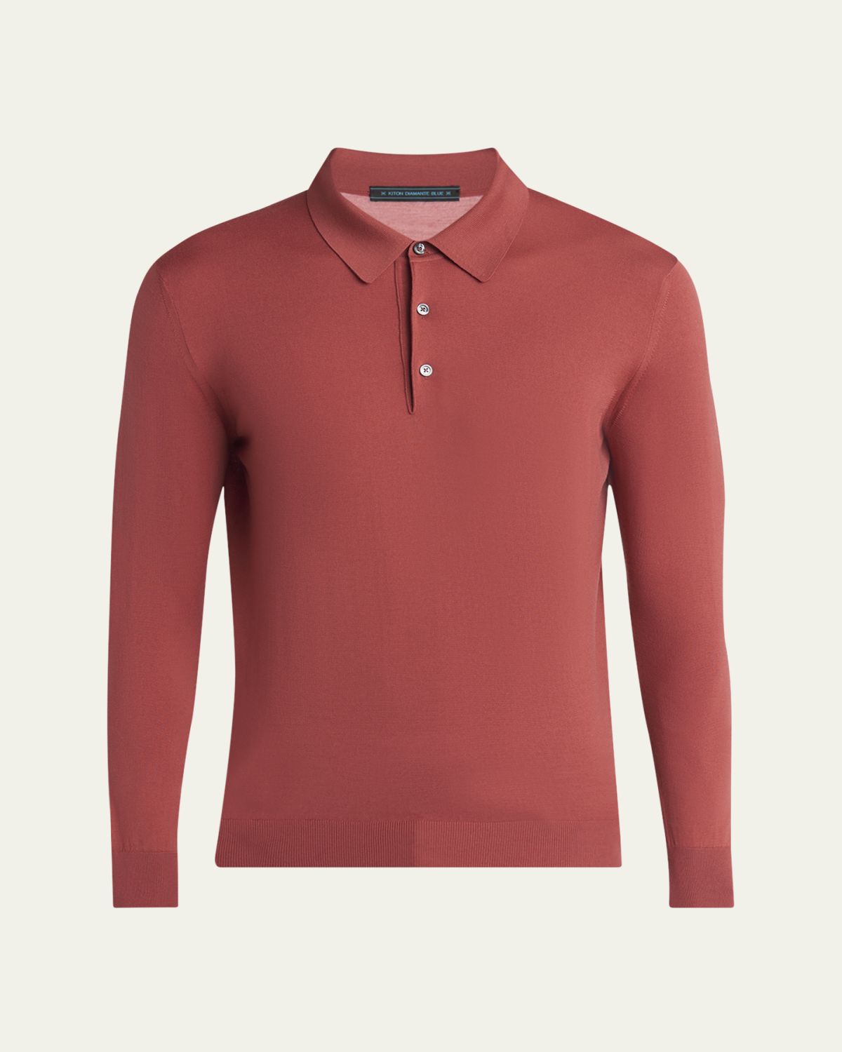 Kiton Men's Slim Wool Polo Sweater