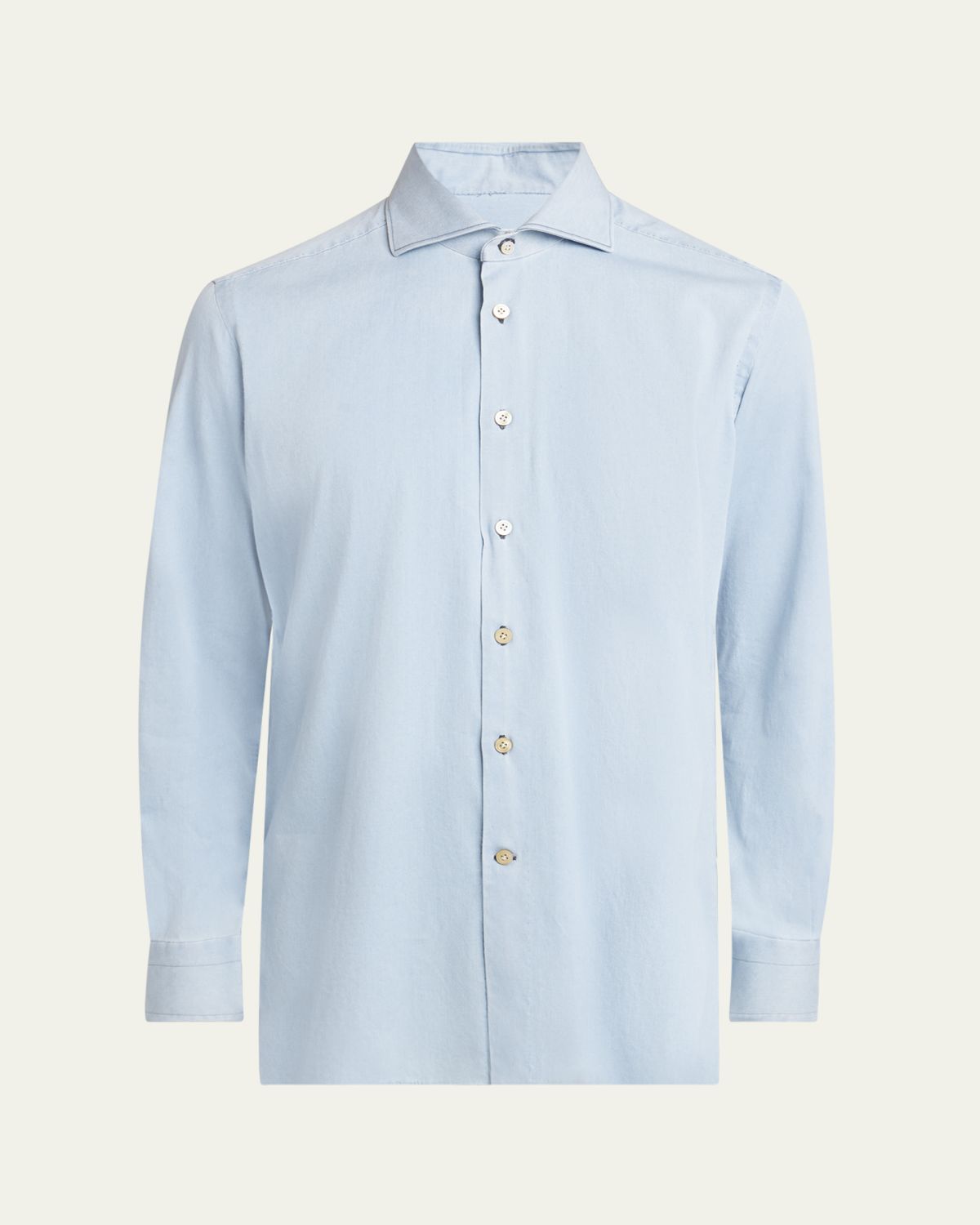 Kiton Men's Chambray Modern Fit Button-Down Shirt