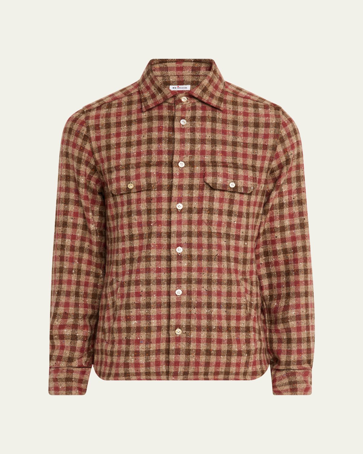 Kiton Men's Speckled Cashmere Overshirt