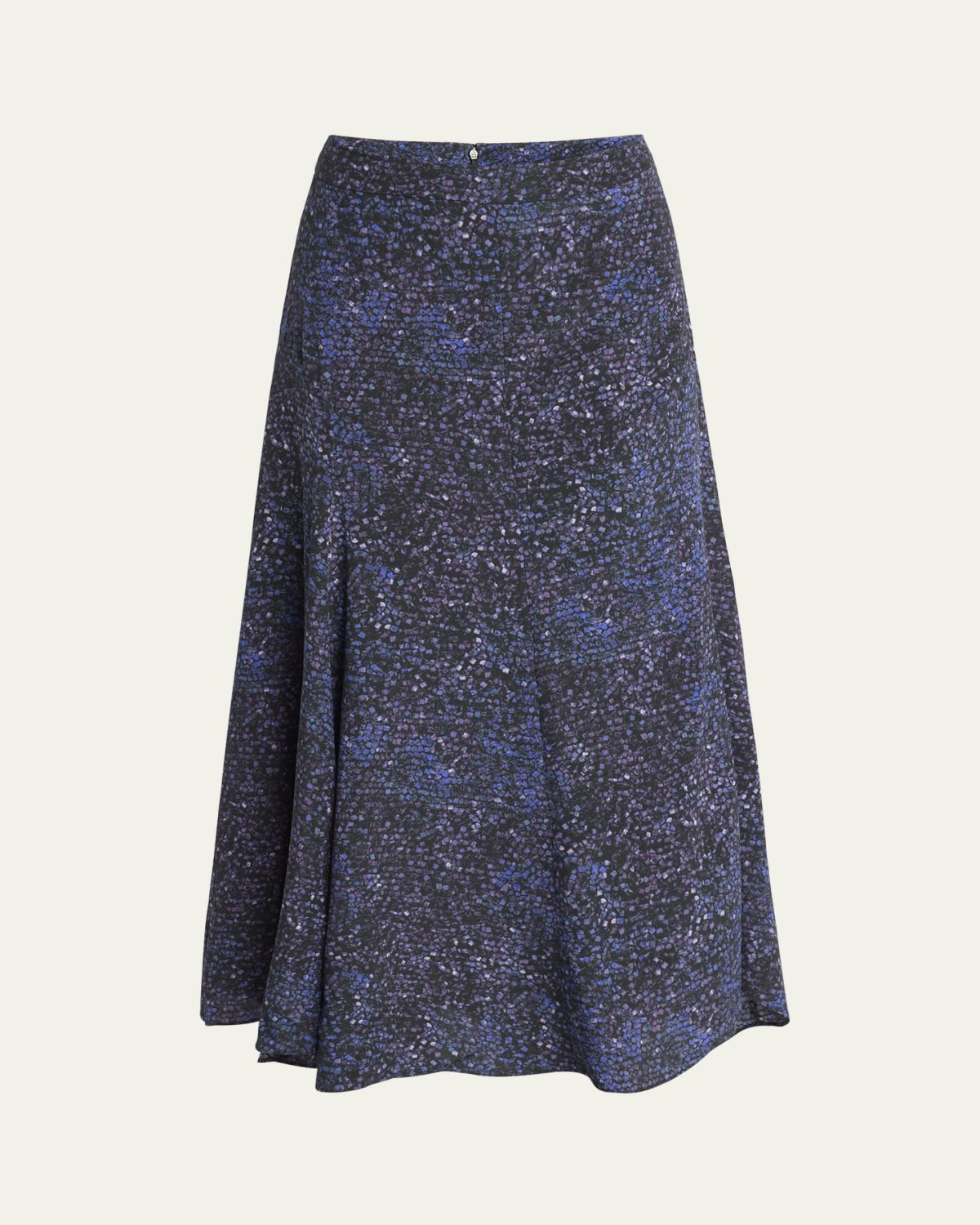Isabel Marant Hortensia Mosaic Flared Stretch Silk Skirt