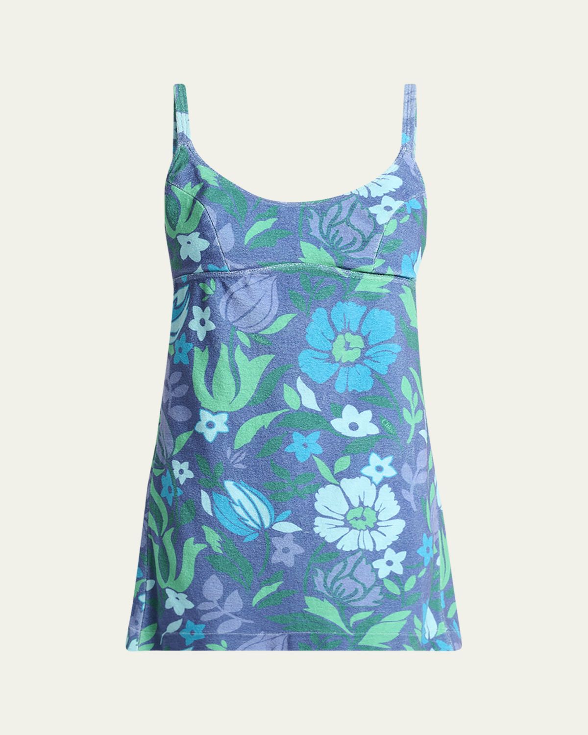 Chloé Floral-Print Empire Mini Dress