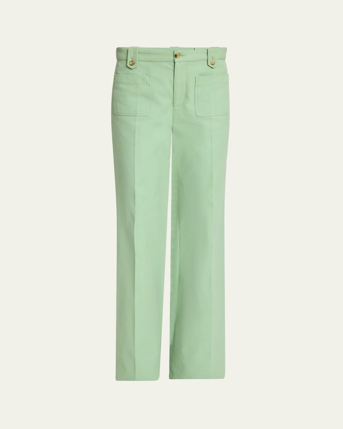 Chloe Wide Leg Cotton Canvas Pants