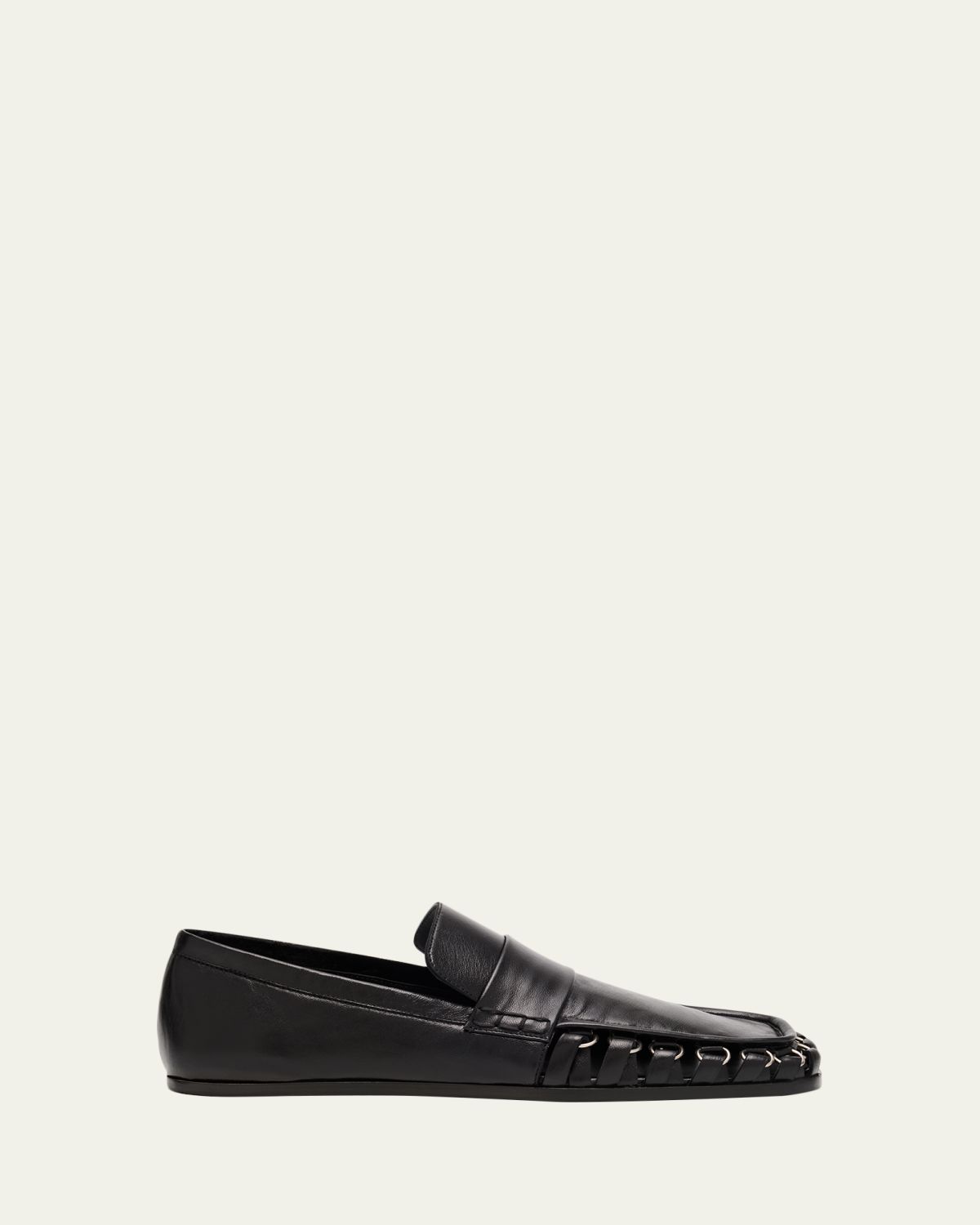 Jil Sander Leather Slip-On Loafers