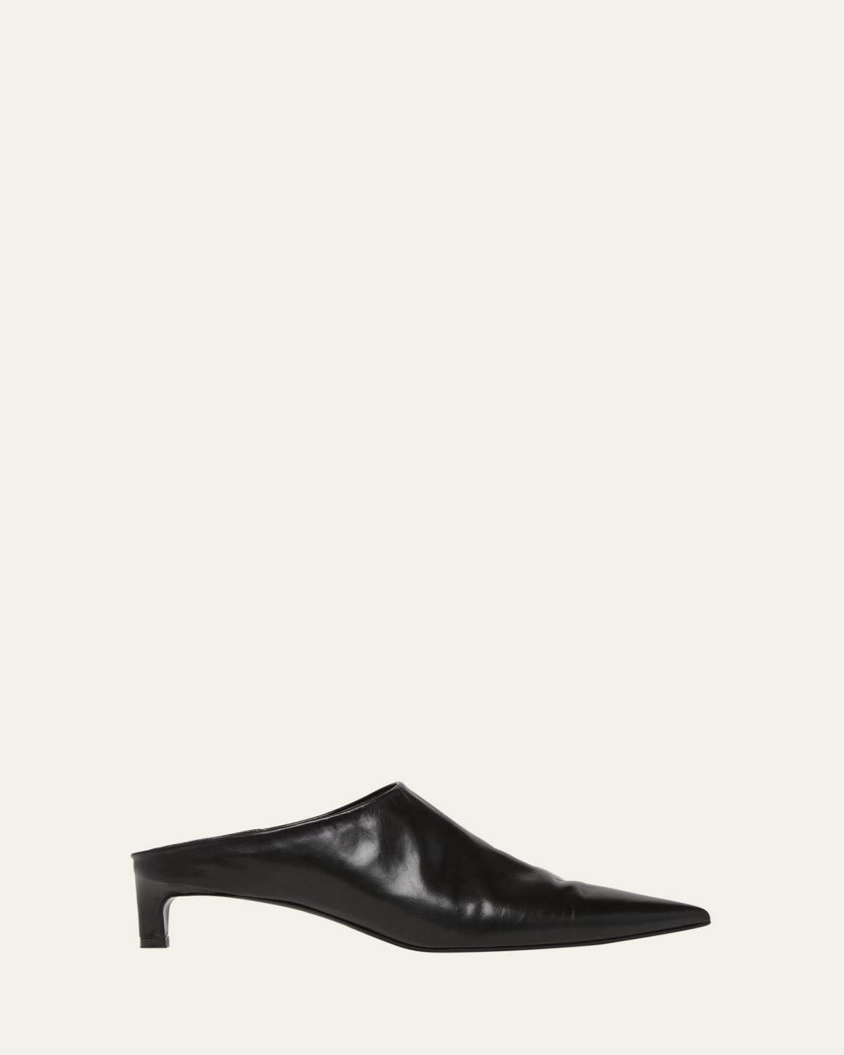 Jil Sander Leather Kitten Mule Pumps
