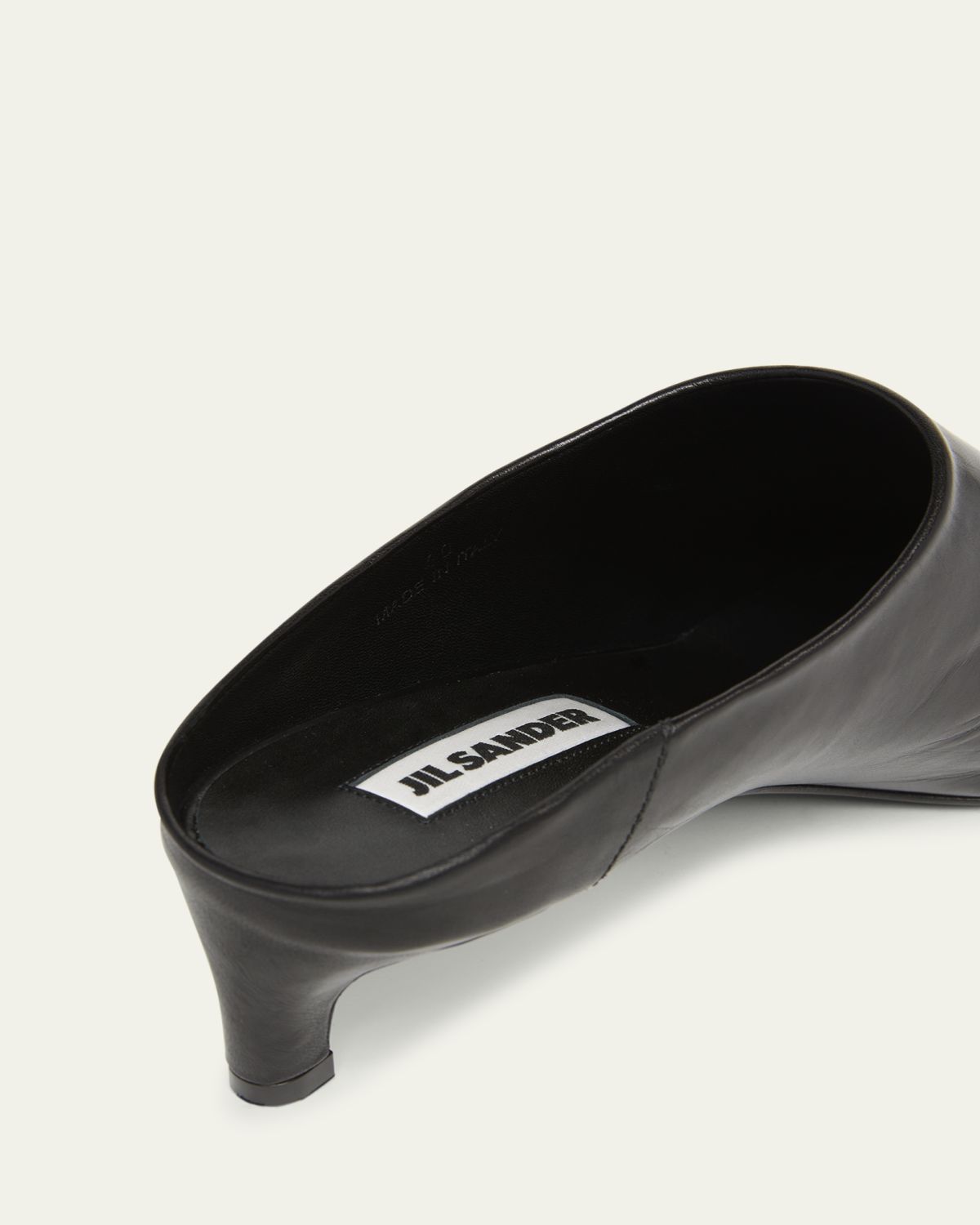 Jil Sander Leather Kitten Mule Pumps | Thumbnail 3