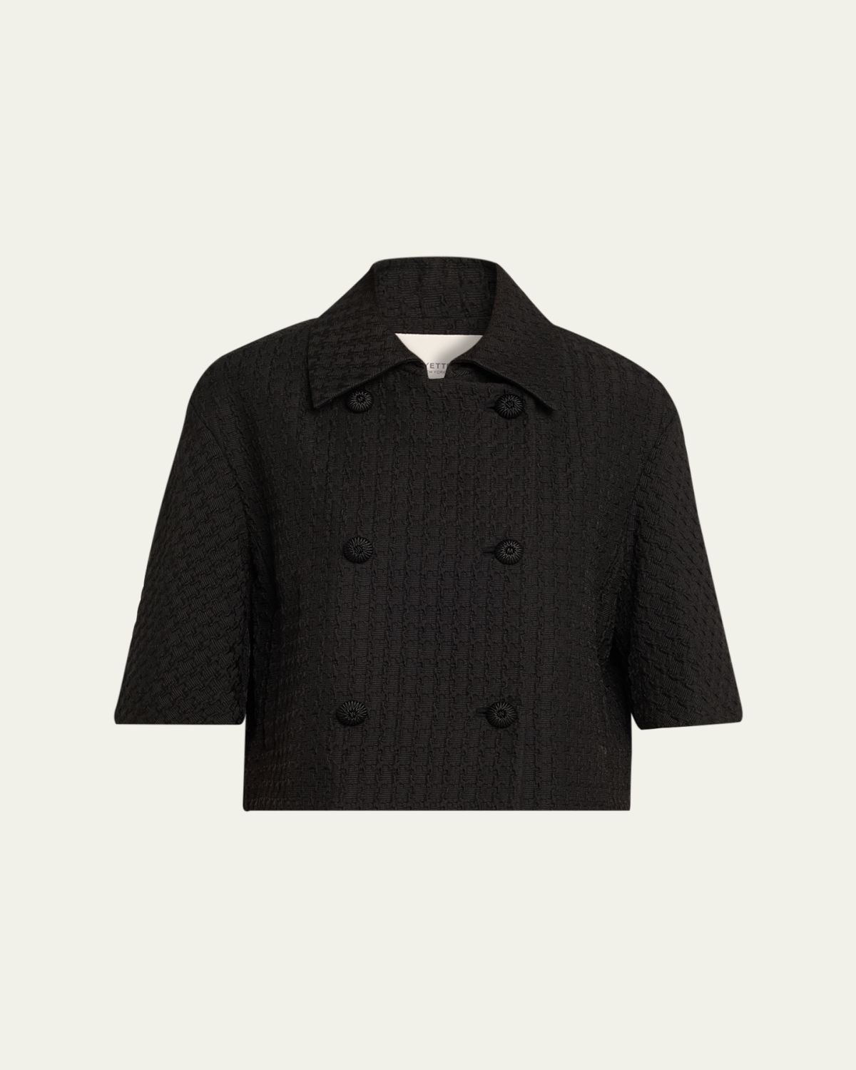 Lafayette 148 New York Double-Breasted Houndstooth Jacquard Jacket