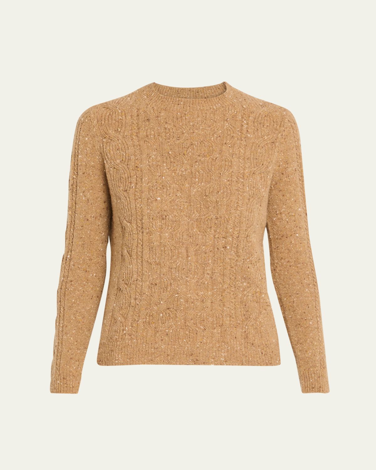 Lafayette 148 New York Cable-Knit Cashmere Donegal Sweater