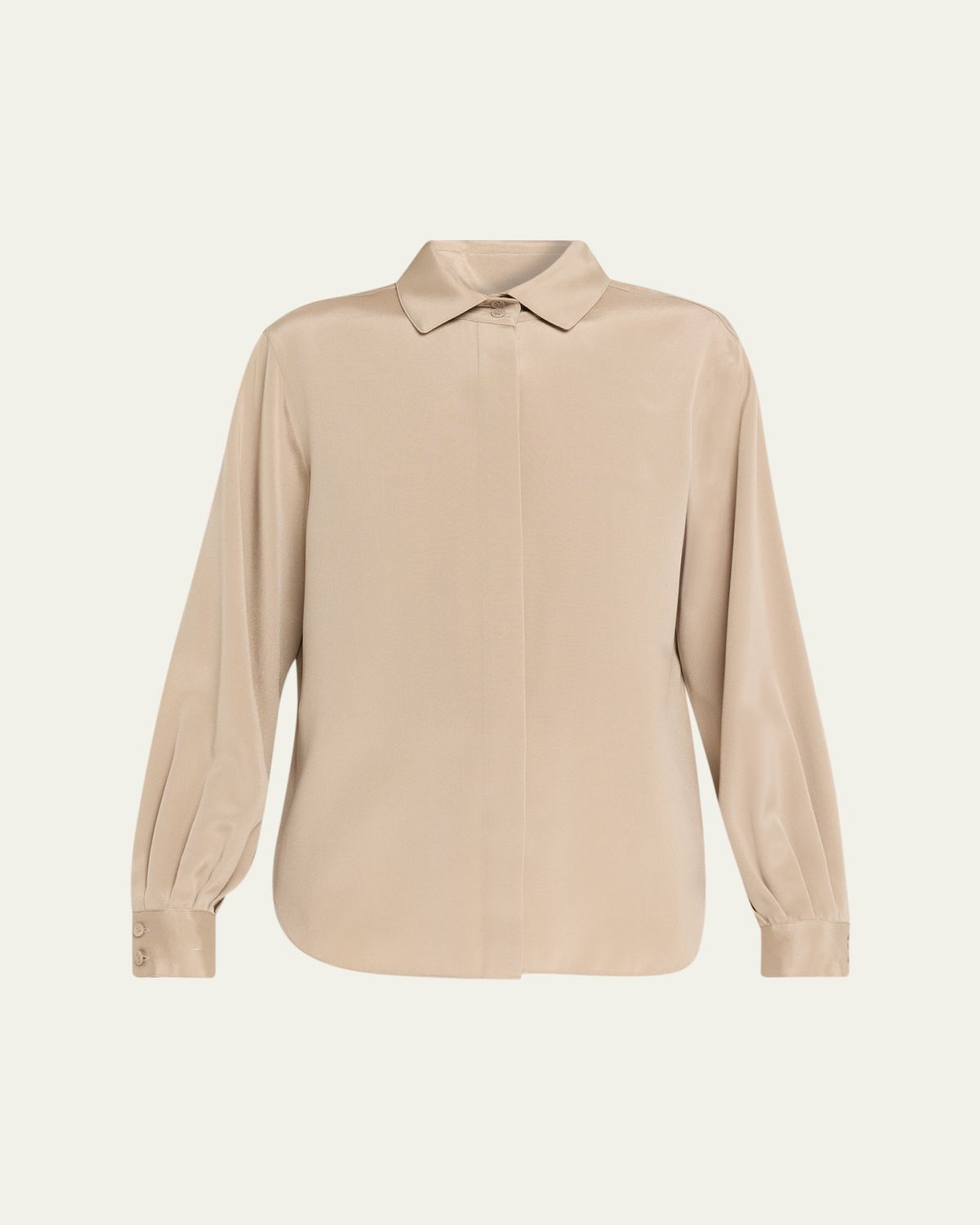 Lafayette 148 New York Pleated Button-Down Shirt