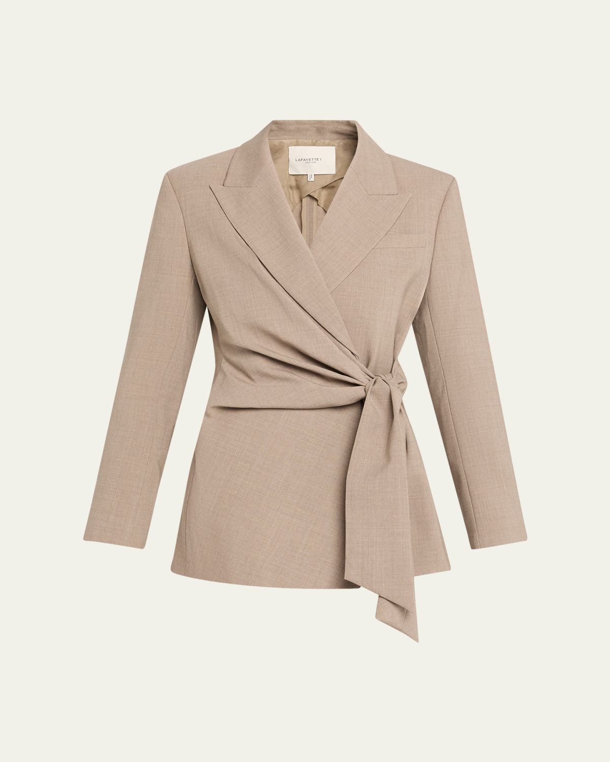 Lafayette 148 New York Wrap-Front Stretch Wool Blazer