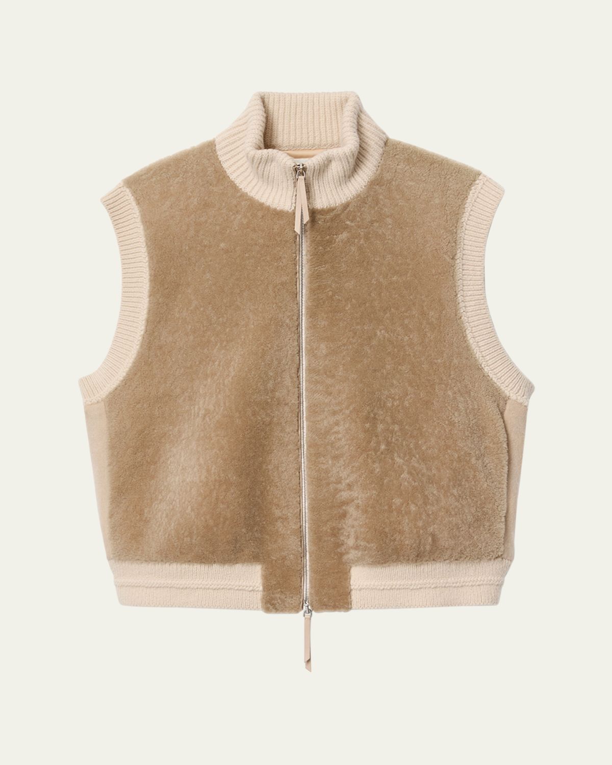 Lafayette 148 New York x The Morning Show Shearling & Camel Hair Vest