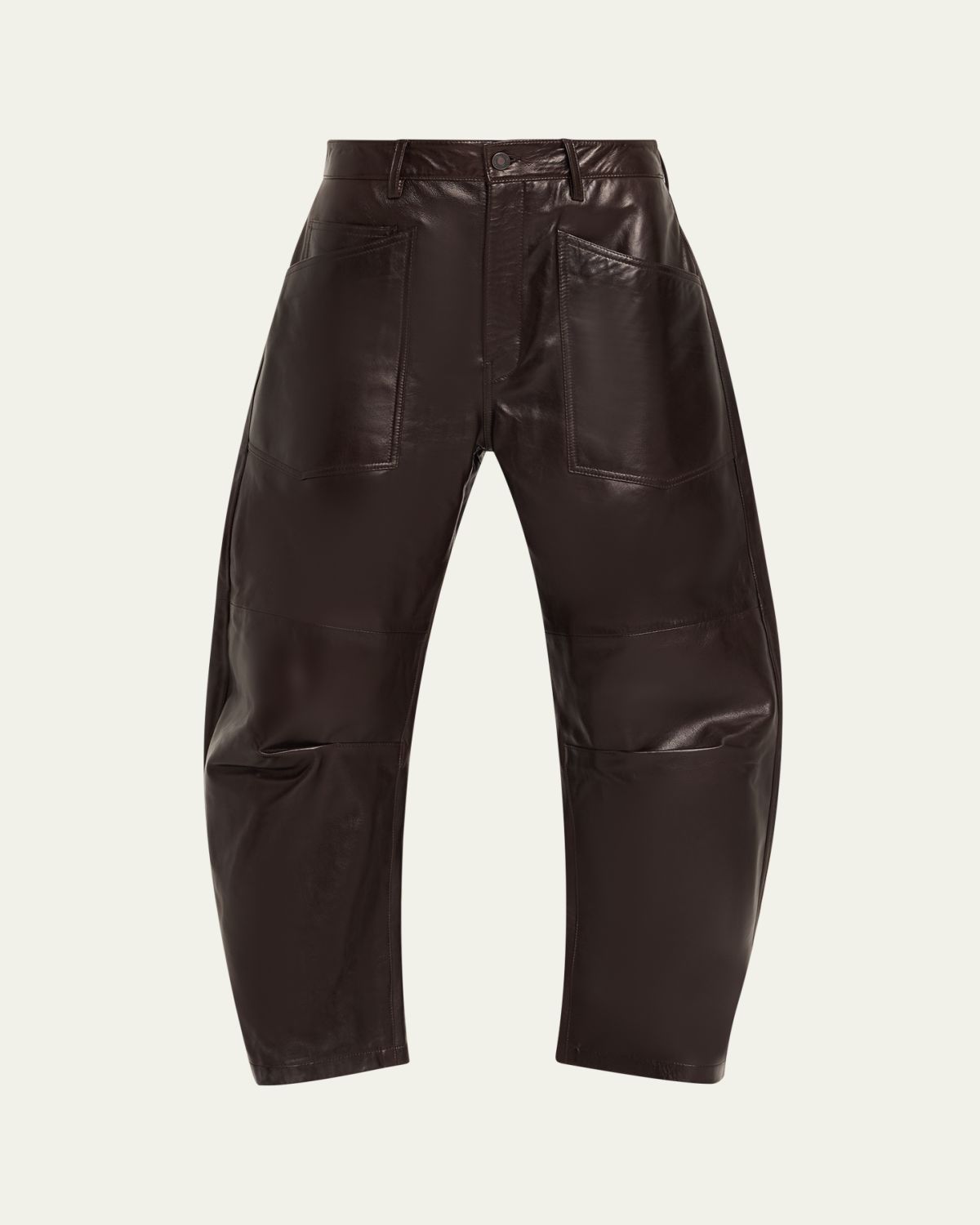 Nili Lotan Shon Leather Barrel-Leg Ankle Pants | Thumbnail 6 Nili Lotan Shon Leather Barrel-Leg Ankle Pants | Thumbnail 6