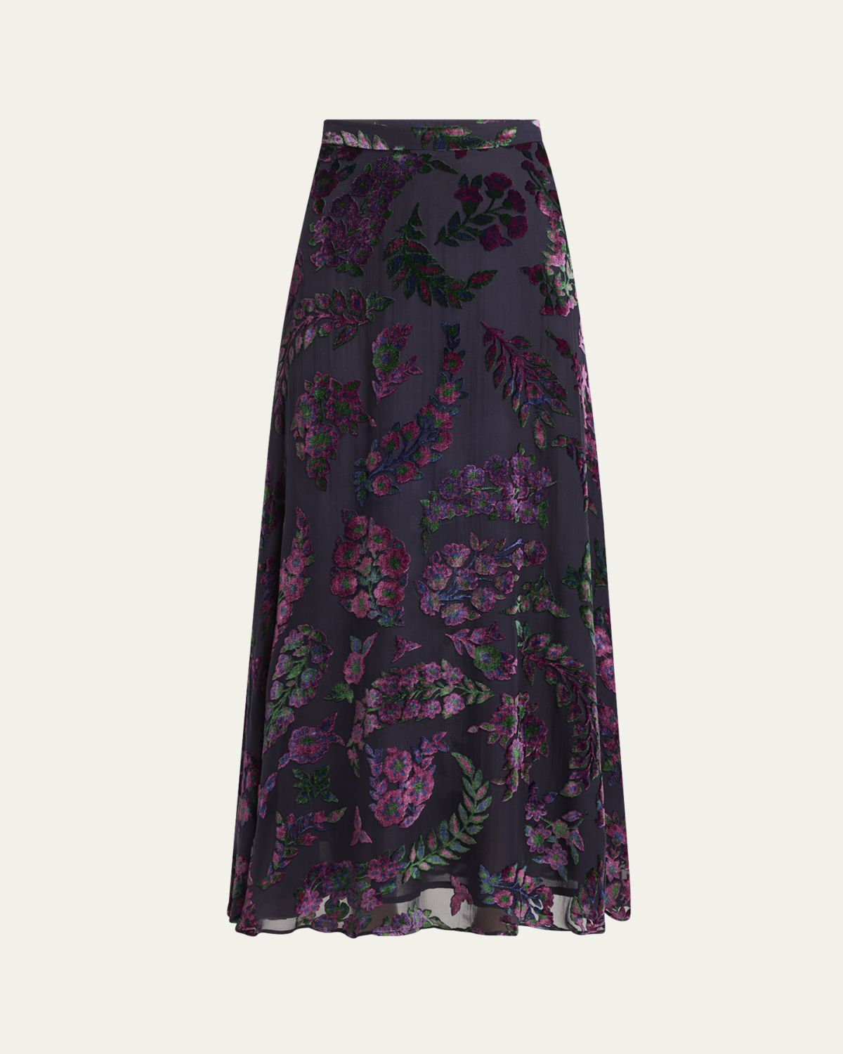 Etro A-Line Burnout Skirt