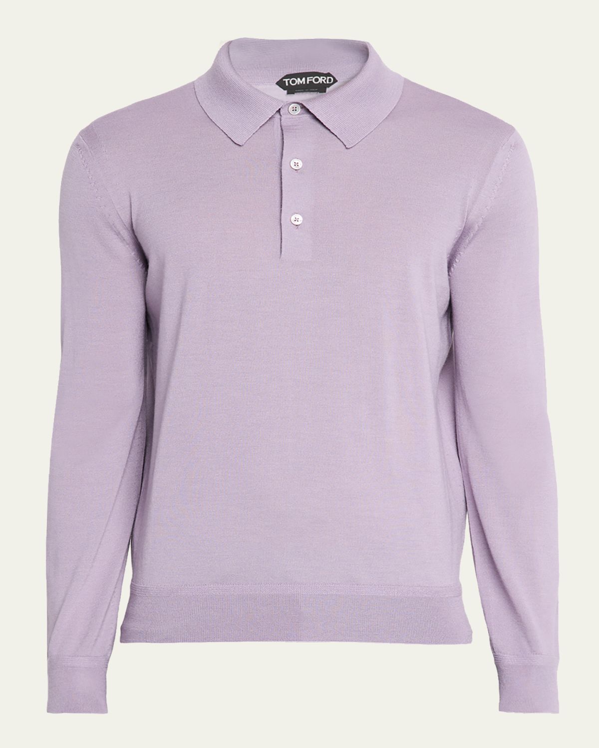 TOM FORD Men 's Cashmere and Silk Long-Sleeve Polo Sweater