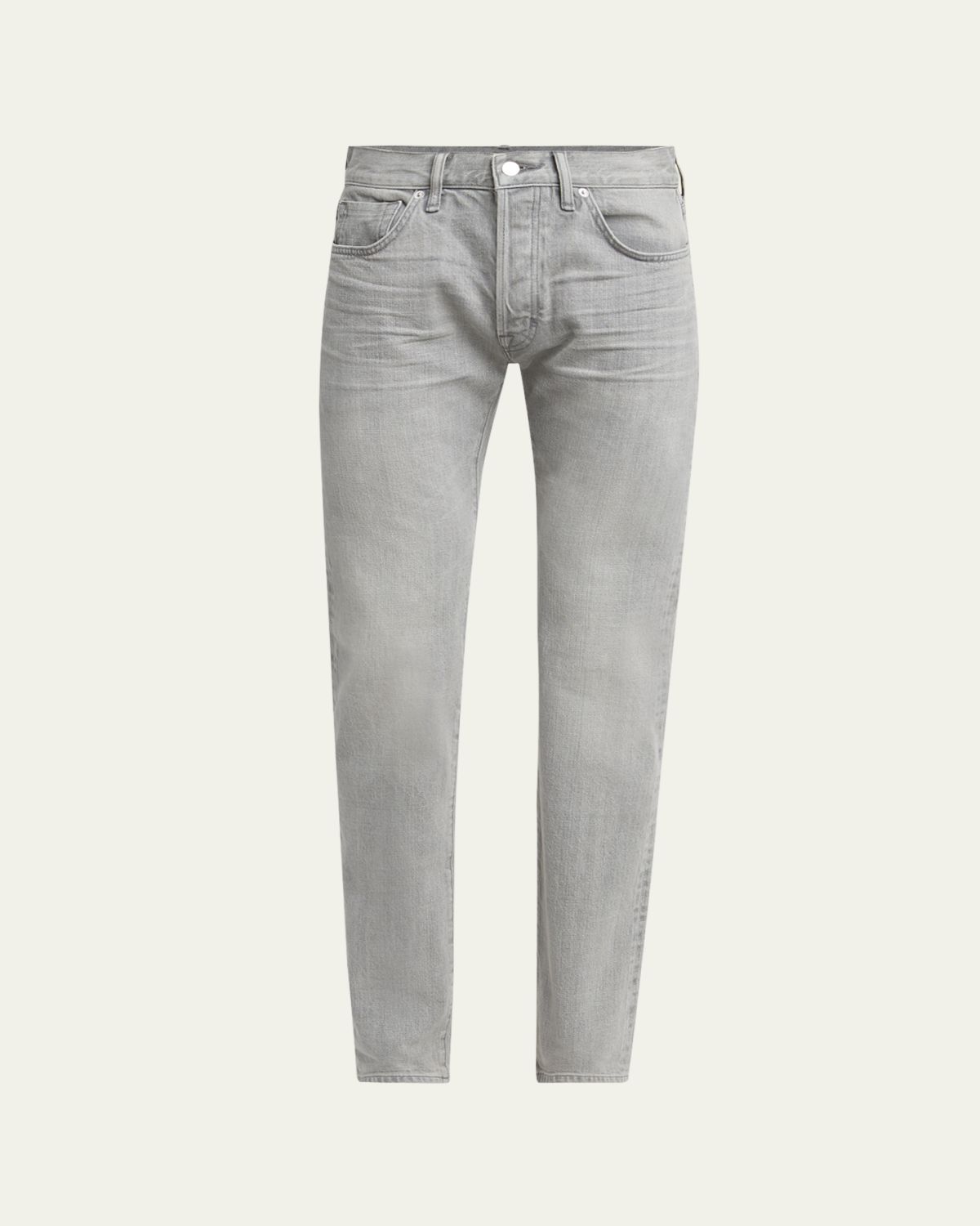 TOM FORD Men 's Light Wash Selvedge Straight Fit Jeans, Grey