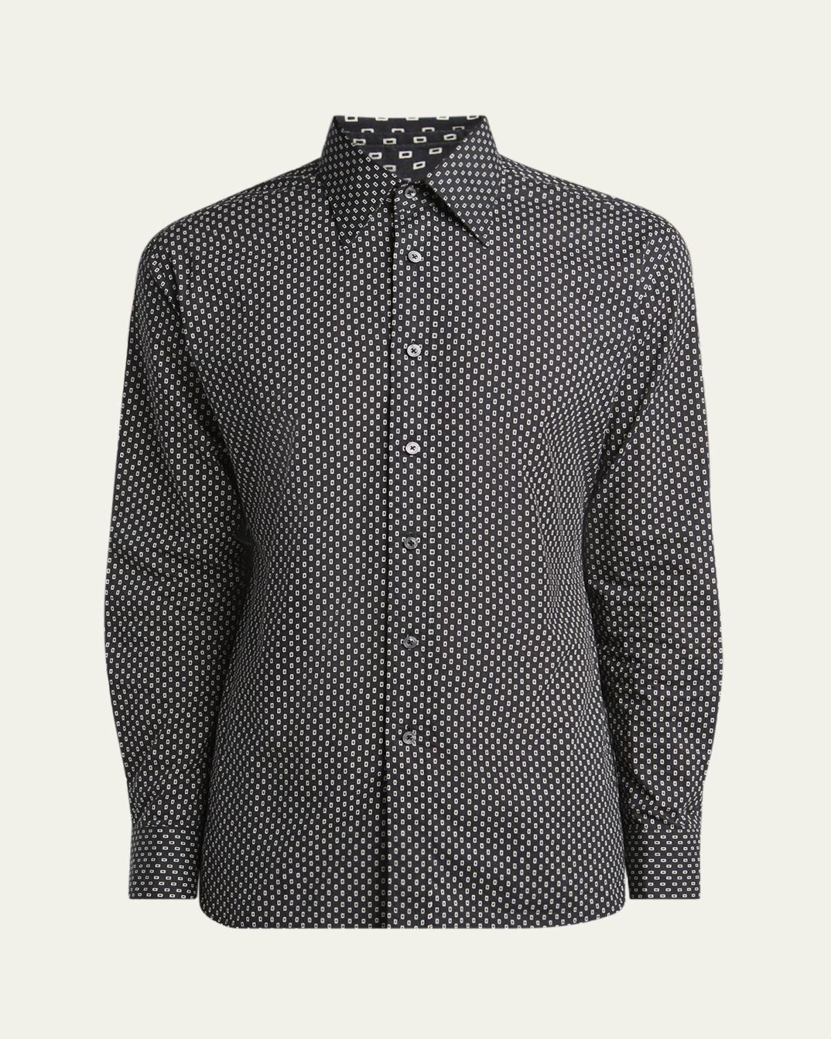 TOM FORD Men 's Geometric Cotton Voile Sport Shirt