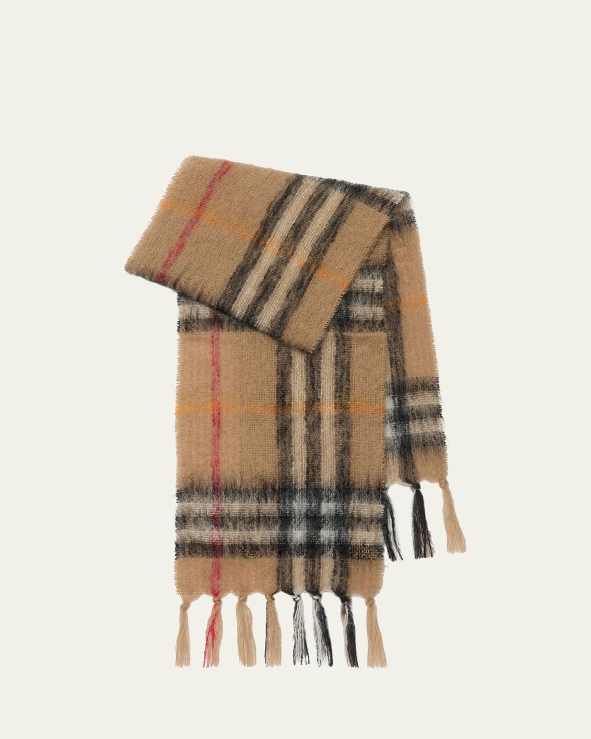 Burberry Giant Check Mohair & Wool Scarf